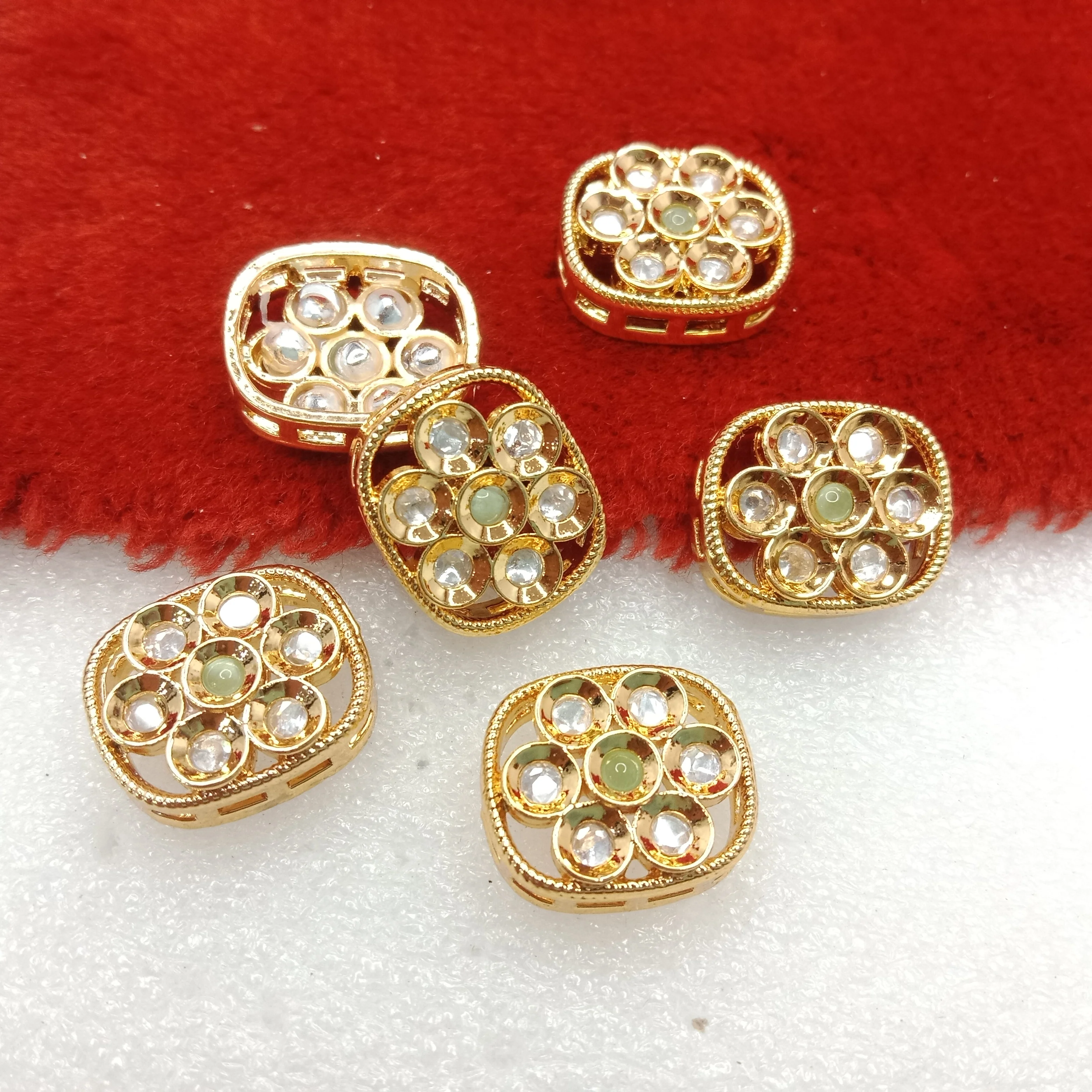 Mint(6pcs) high quality kundan connectors 18mm(2cm)