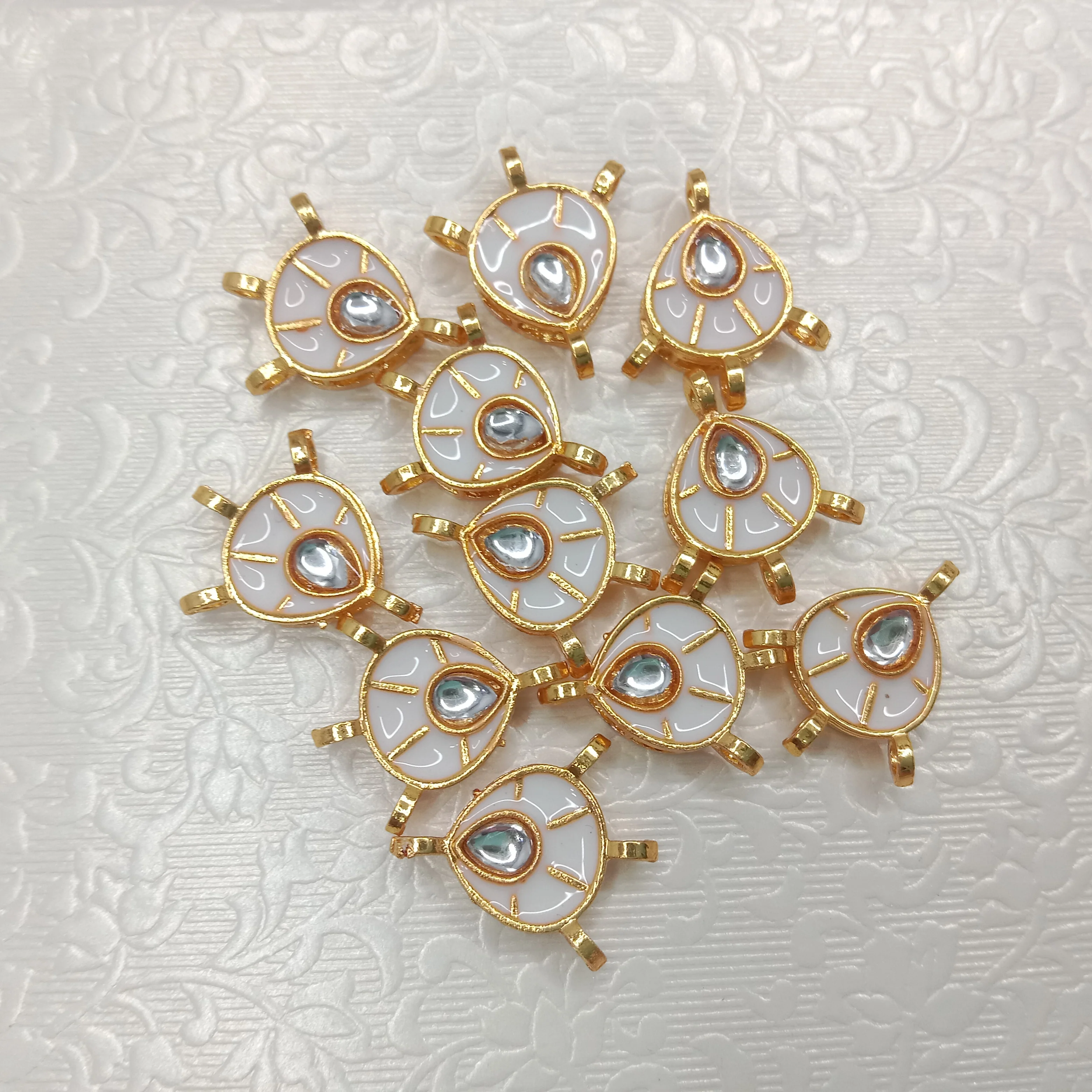 Meenakari kundan connectors 20pcs