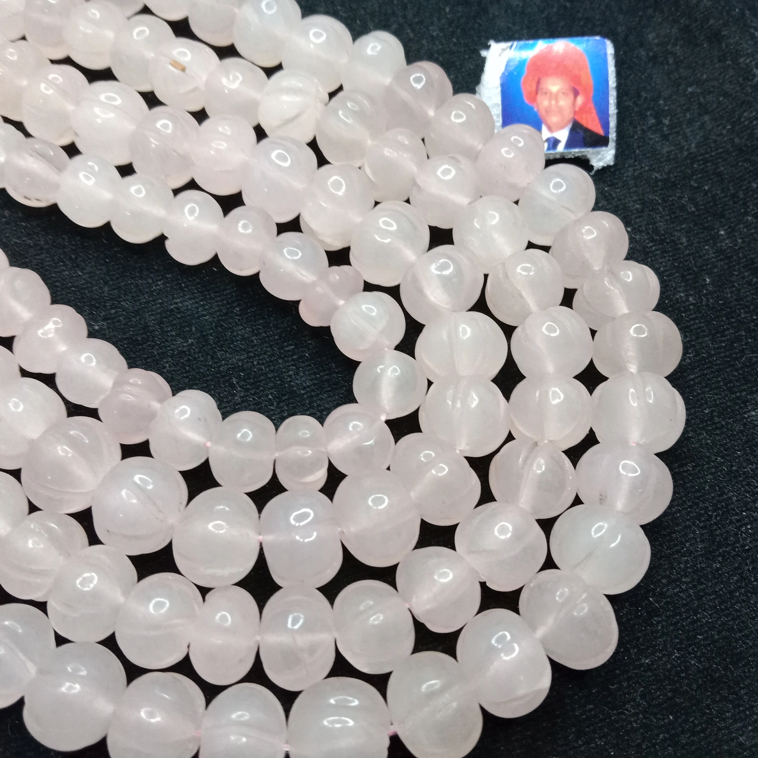 Light pink high quality pumpkin beads 10mm 1 string