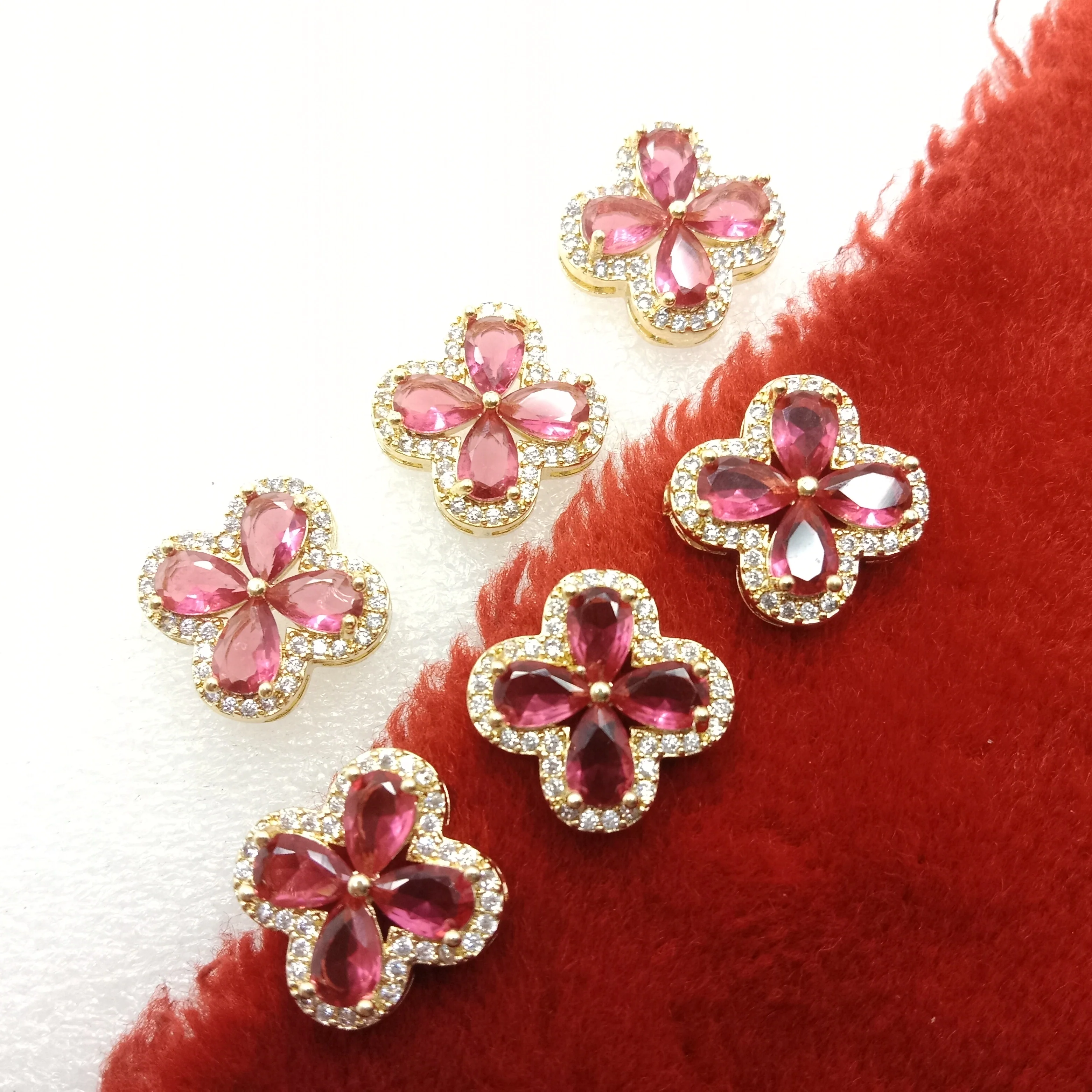 Ruby (6pcs) high quality AD connectors 13mm(2cm )