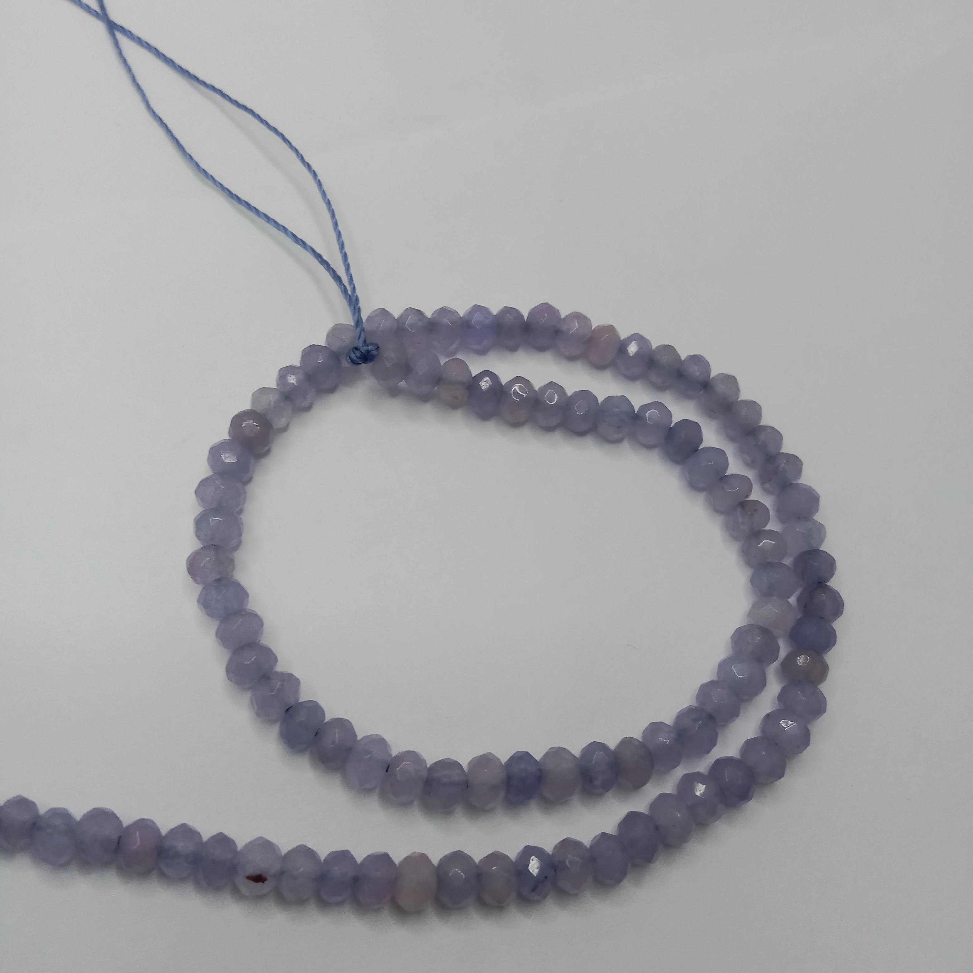 Light purple High Quality agate Rondell Beads