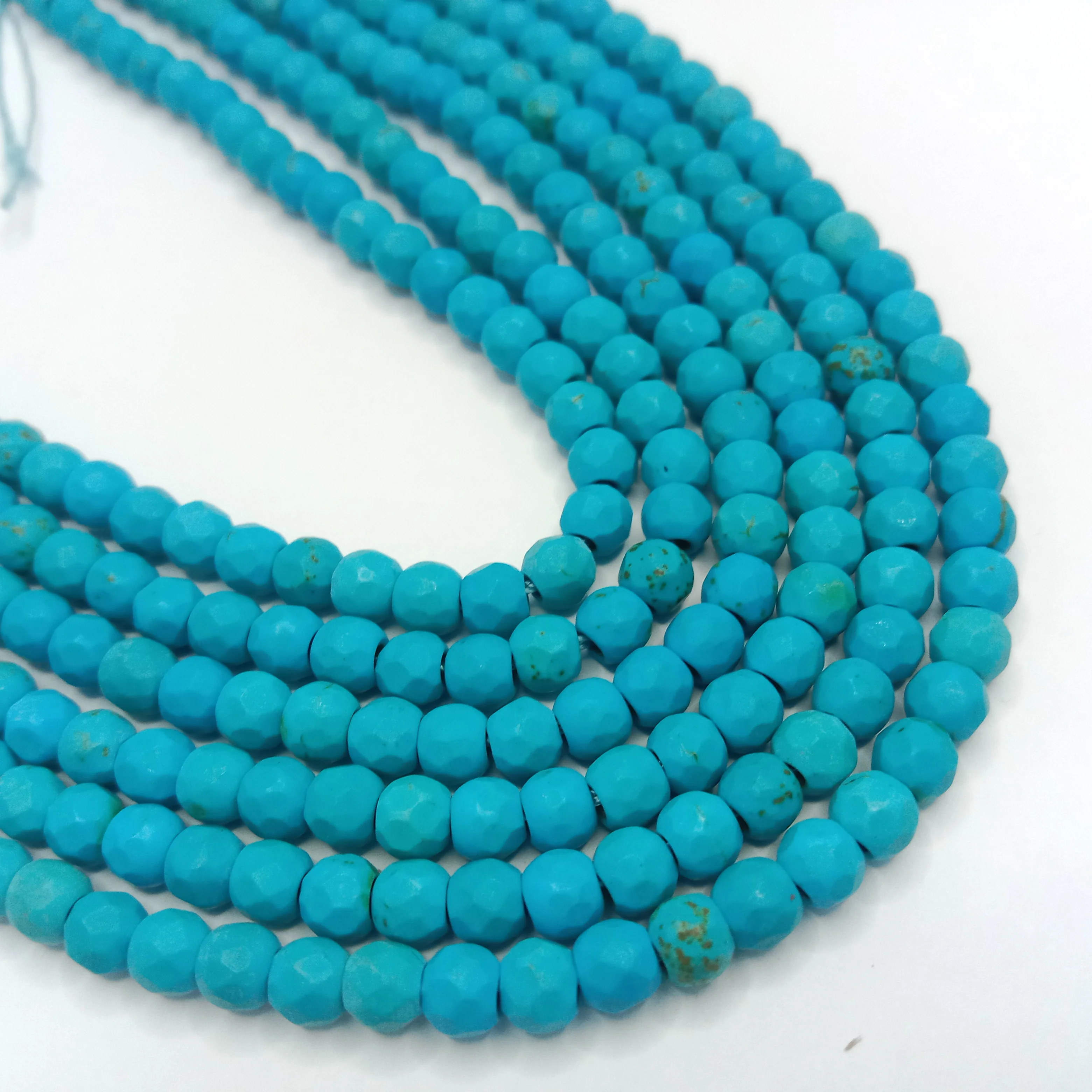 turquoise High Qualityagate Round Beads 4mm 1 string