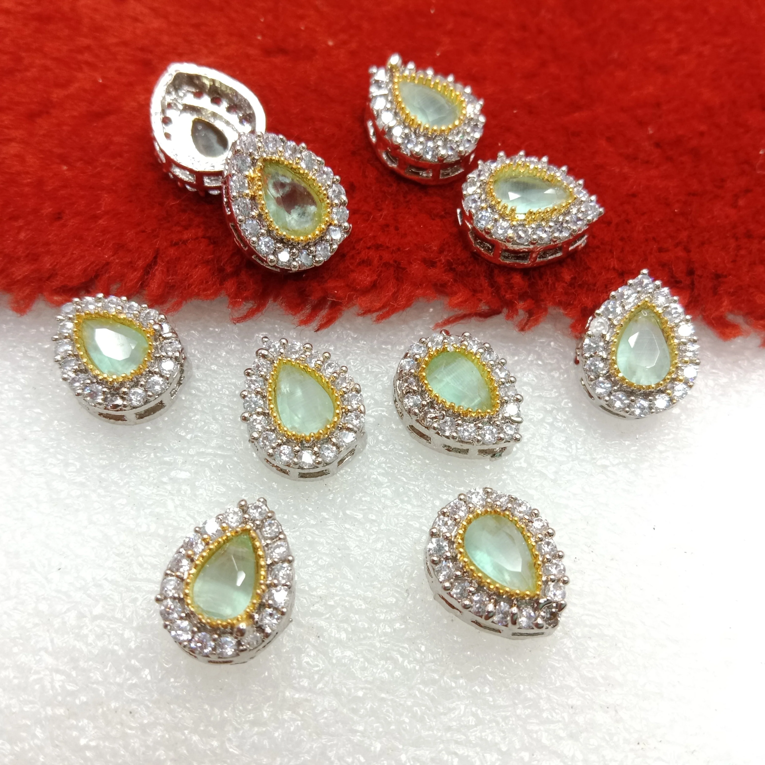 Mint drop shape (10pcs) high quality AD connectors (14mm)(2cm)