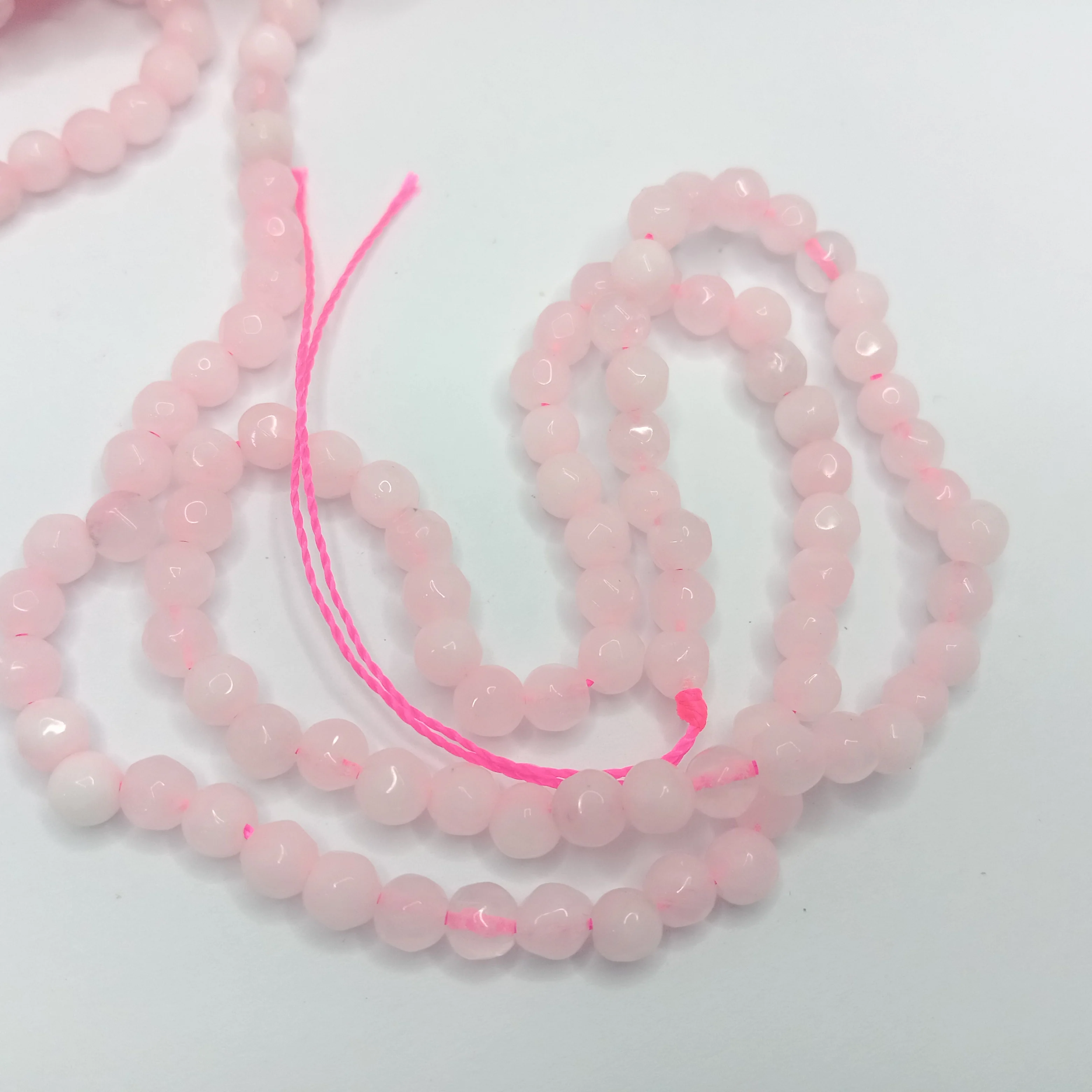 Sea pink High Qualityagate Round Beads 4mm 1 string