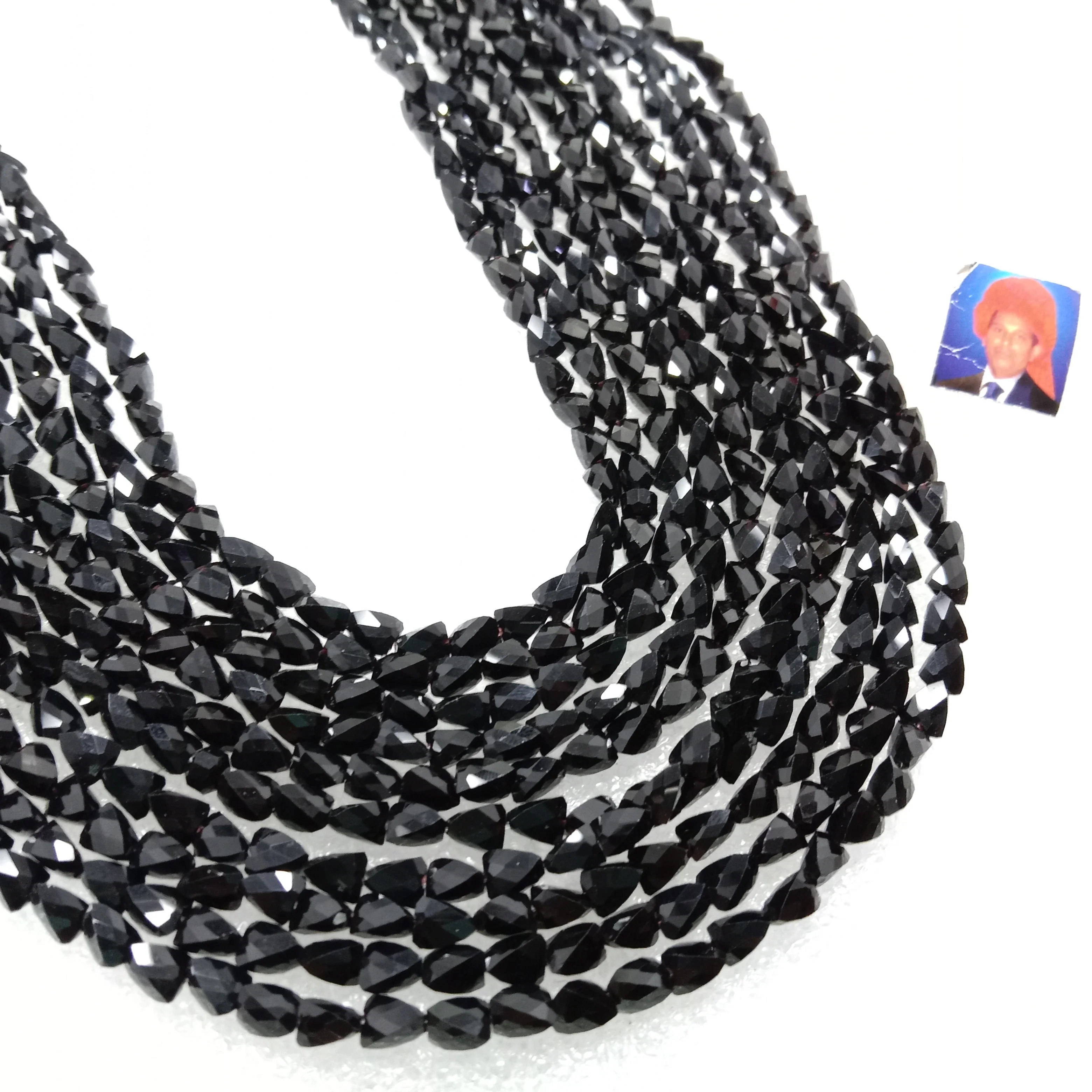 high quality black xcut crystal beads 6mm 1 string