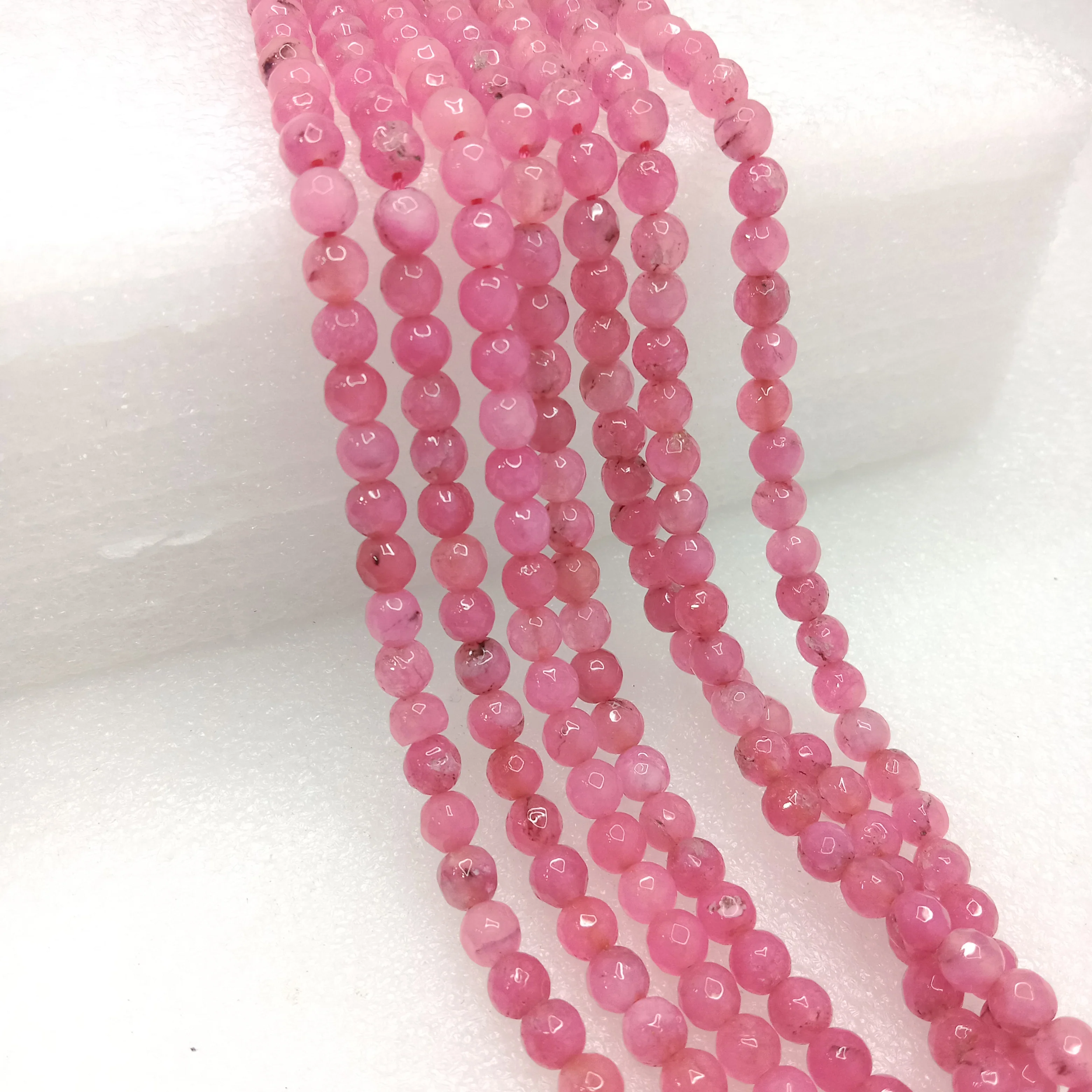 Light pinkHigh Quality agate Round Beads 6mm 1 string(60pcs)