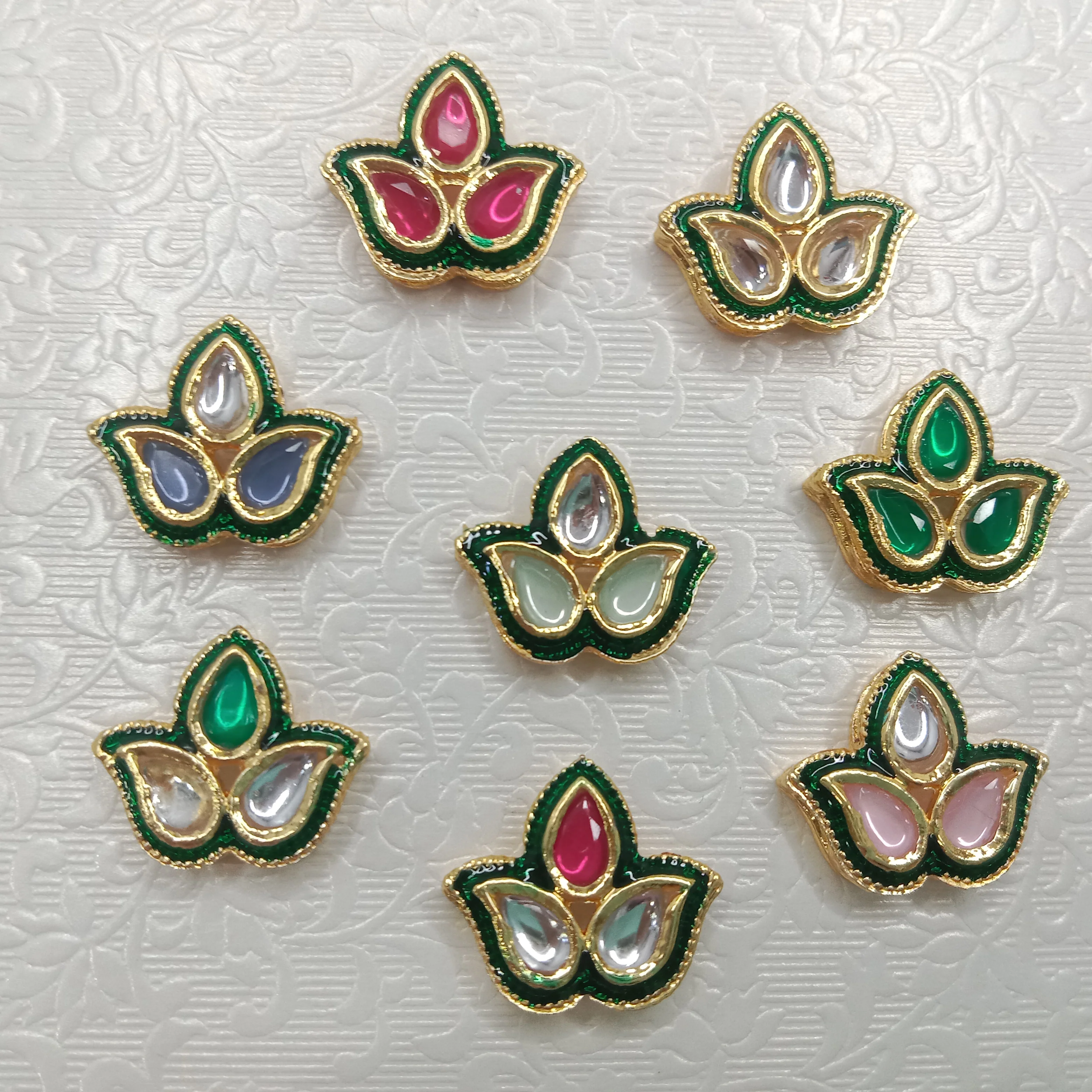 Meenakari kundan connectors 20pcs