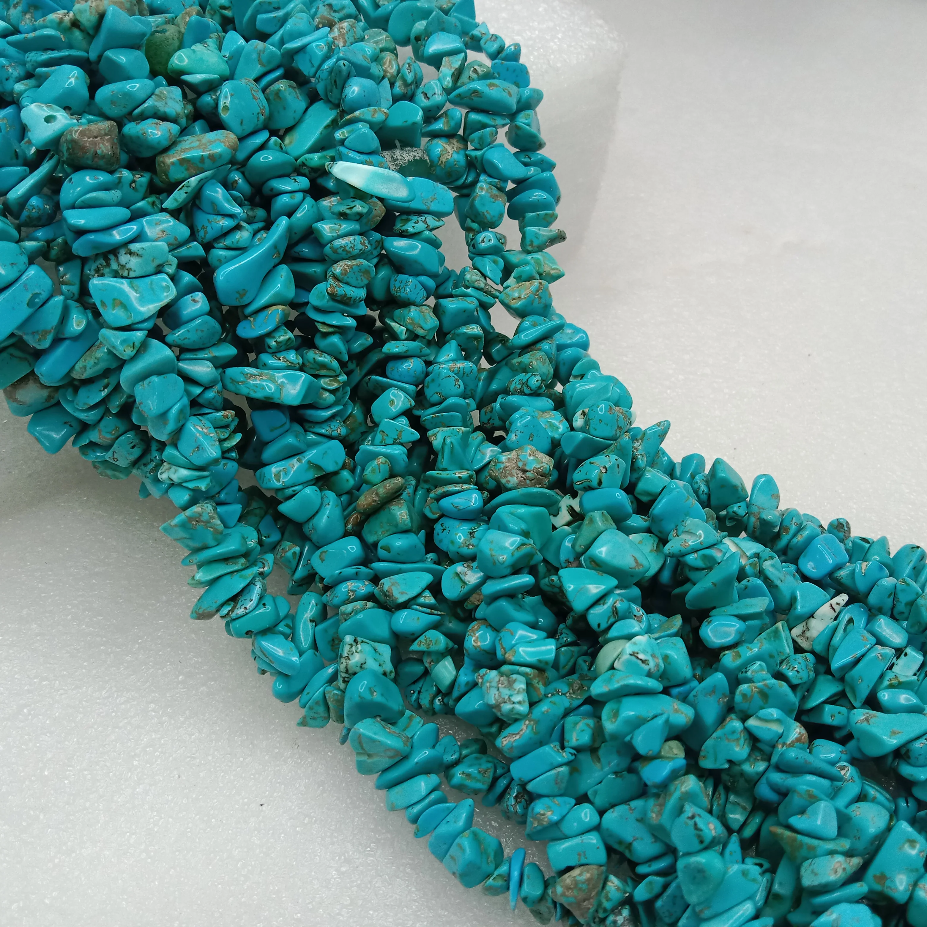 turquoise Uncut stone beads 1 string