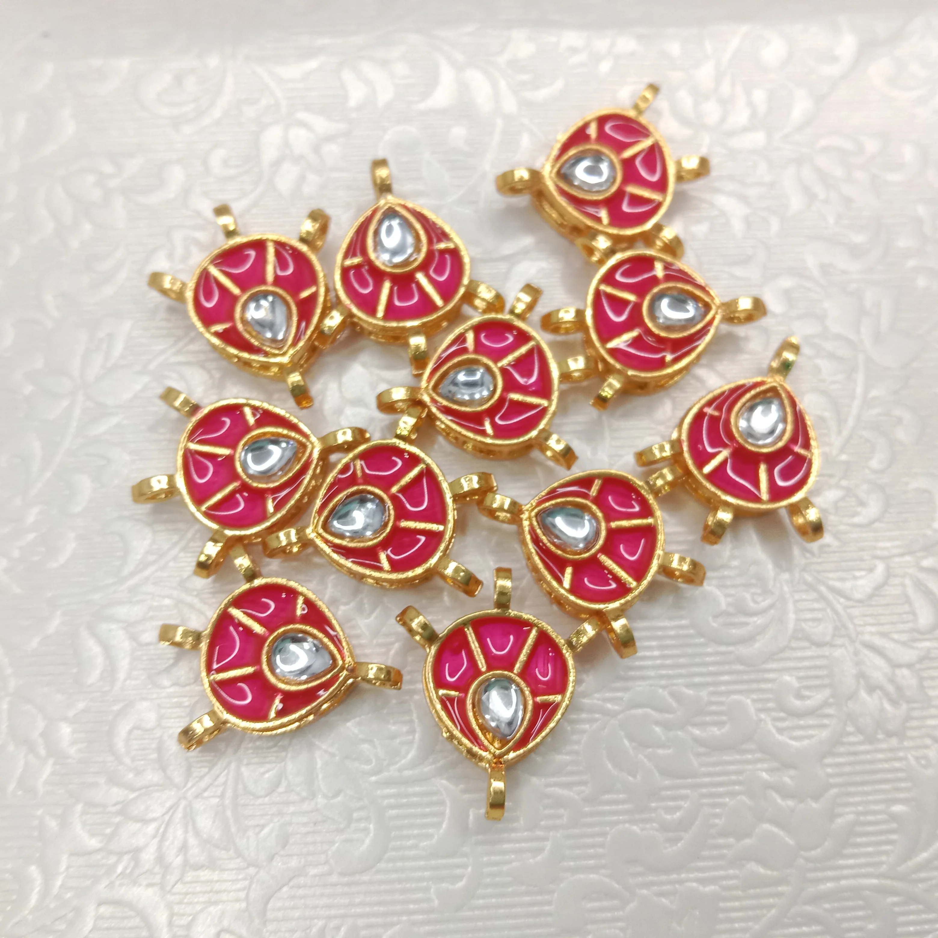 Meenakari kundan connectors 20pcs