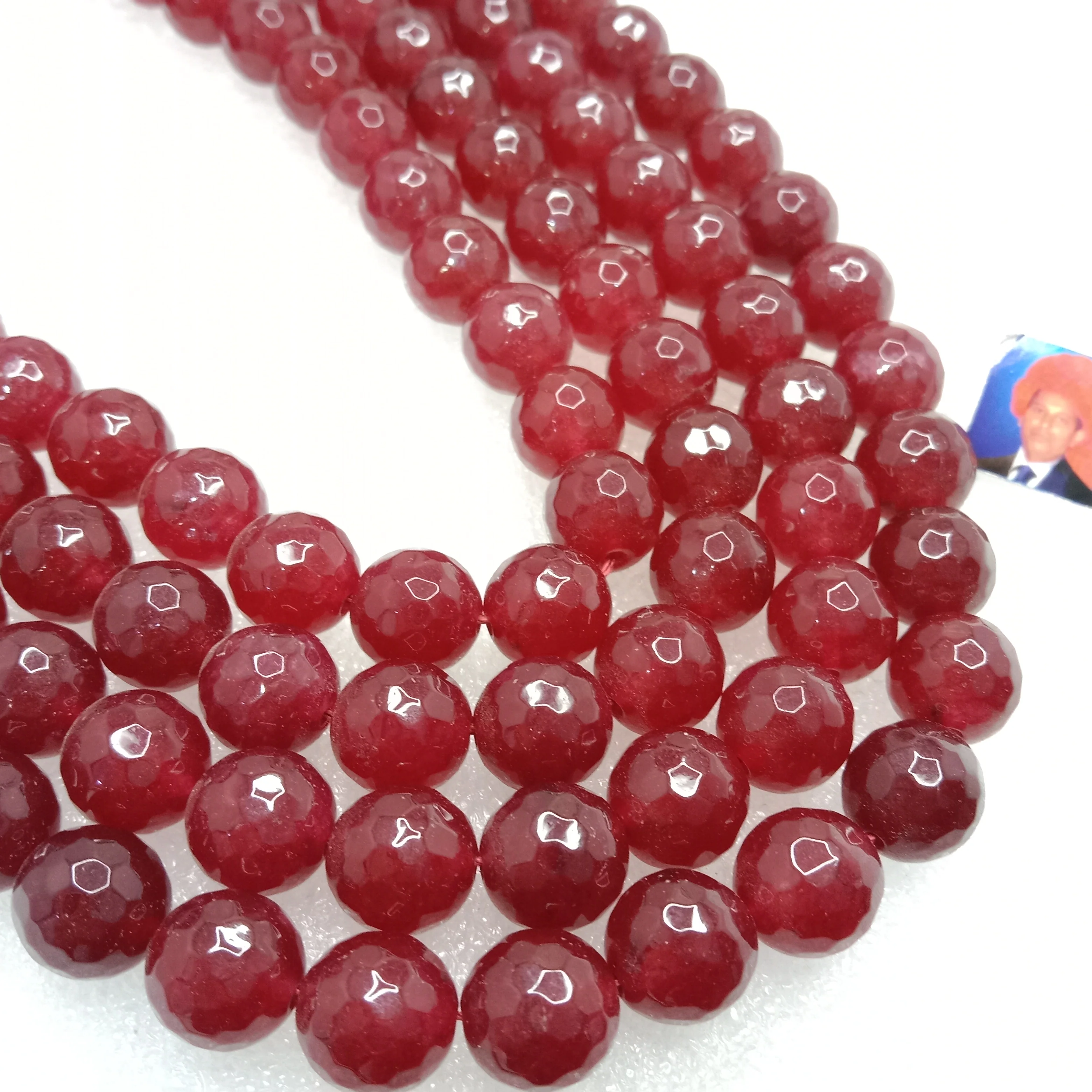 Ruby High Quality agate  Beads 12mm 1 string