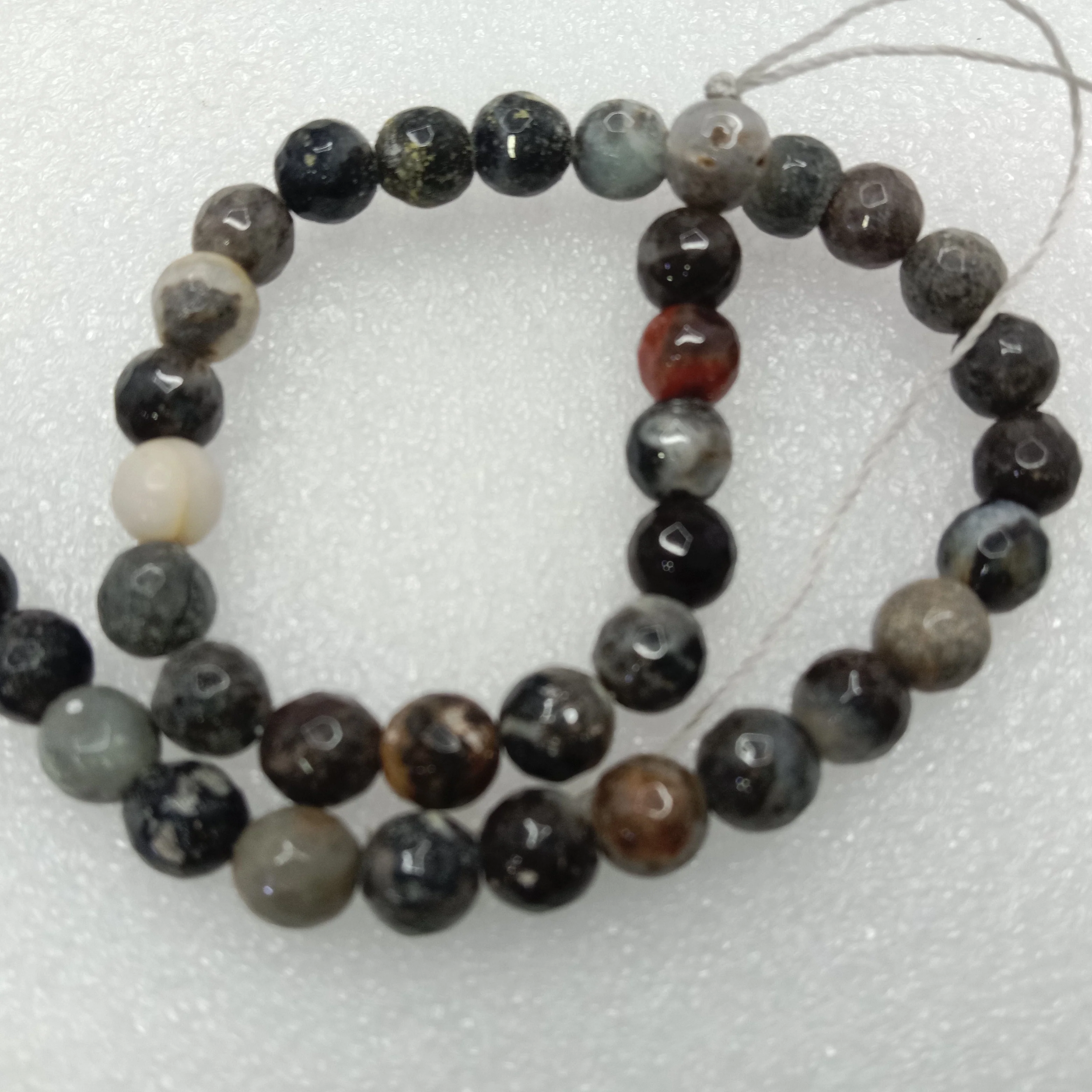 Shaded black  High Quality agate Round Beads 6mm 1 string(60pcs