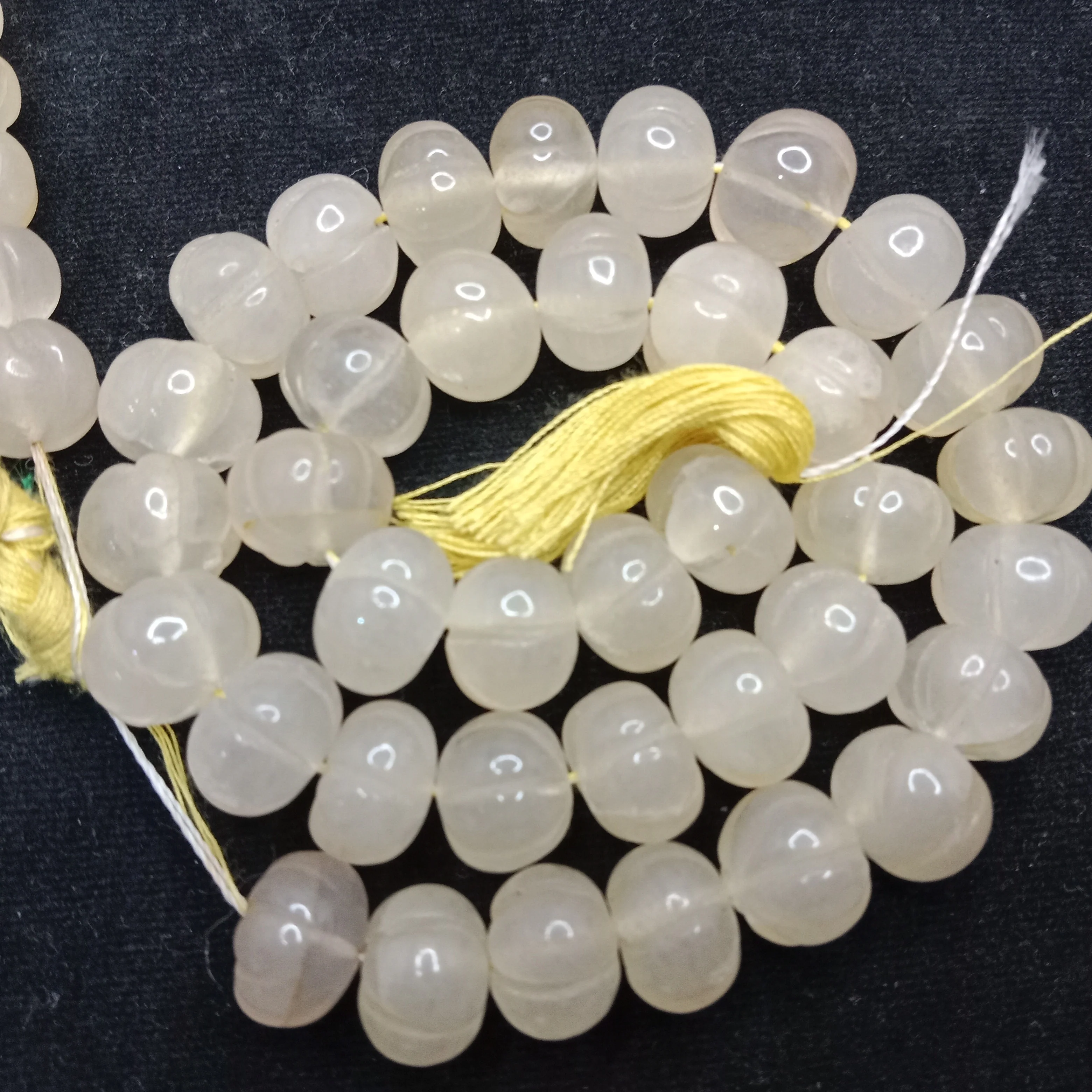 Sea yellow high quality pumpkin beads 10mm 1 string