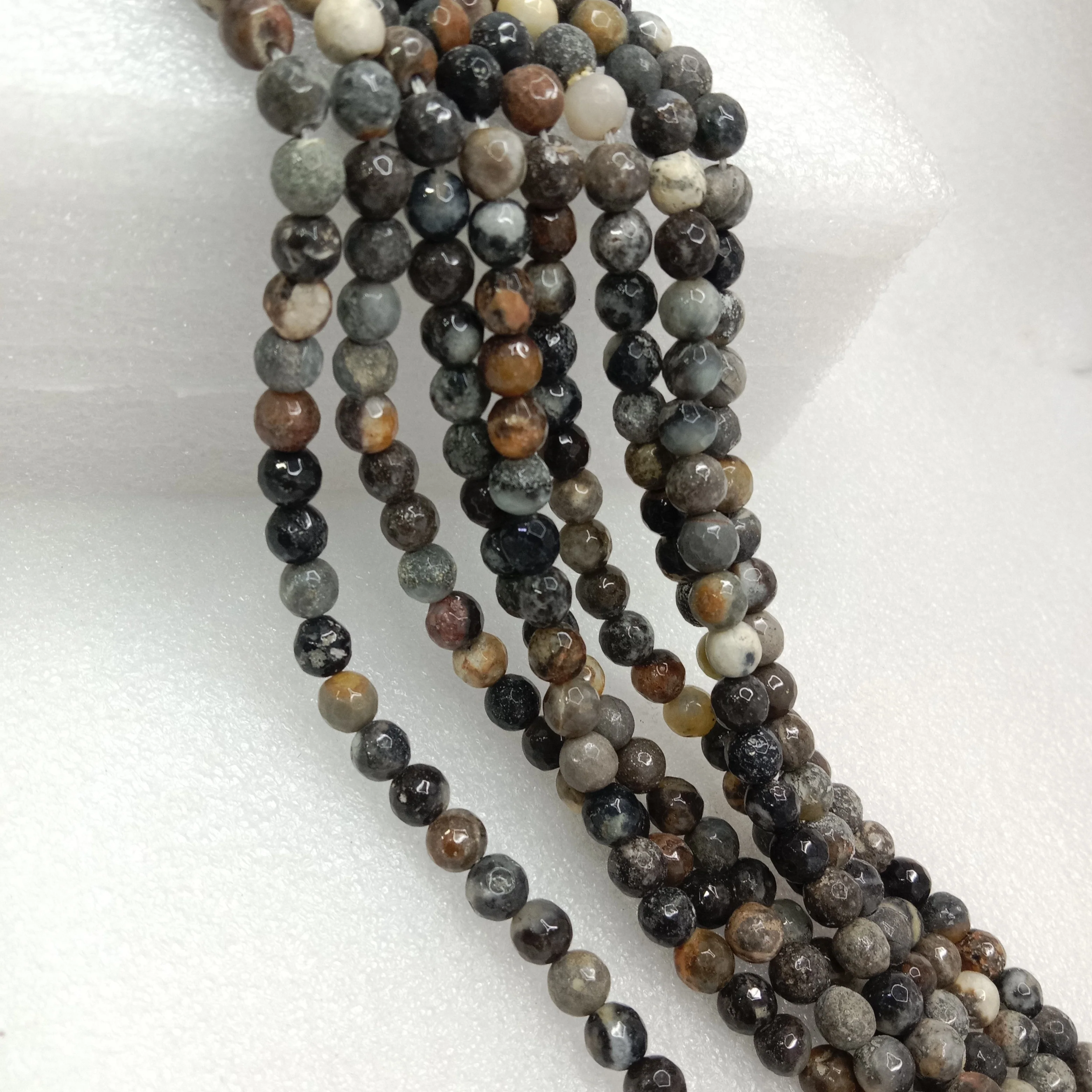 Shaded black  High Quality agate Round Beads 6mm 1 string(60pcs