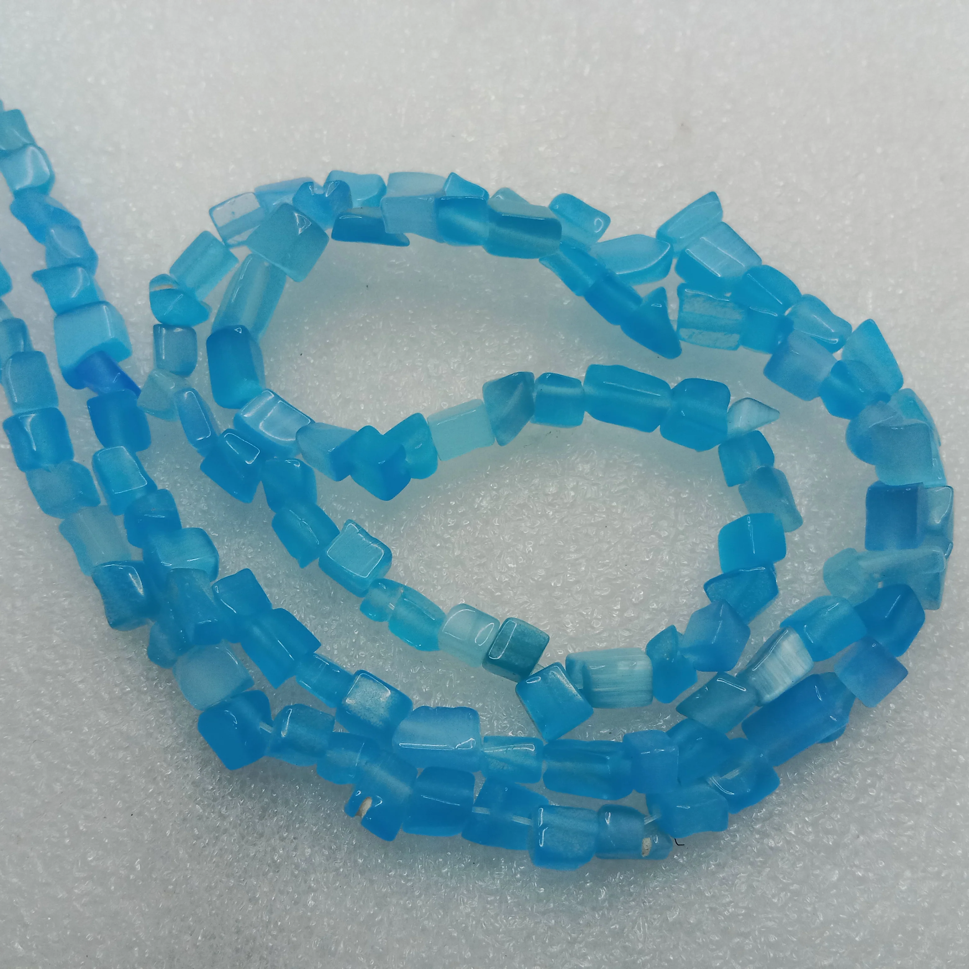 Blue Uncut monalisha stone beads 1 string