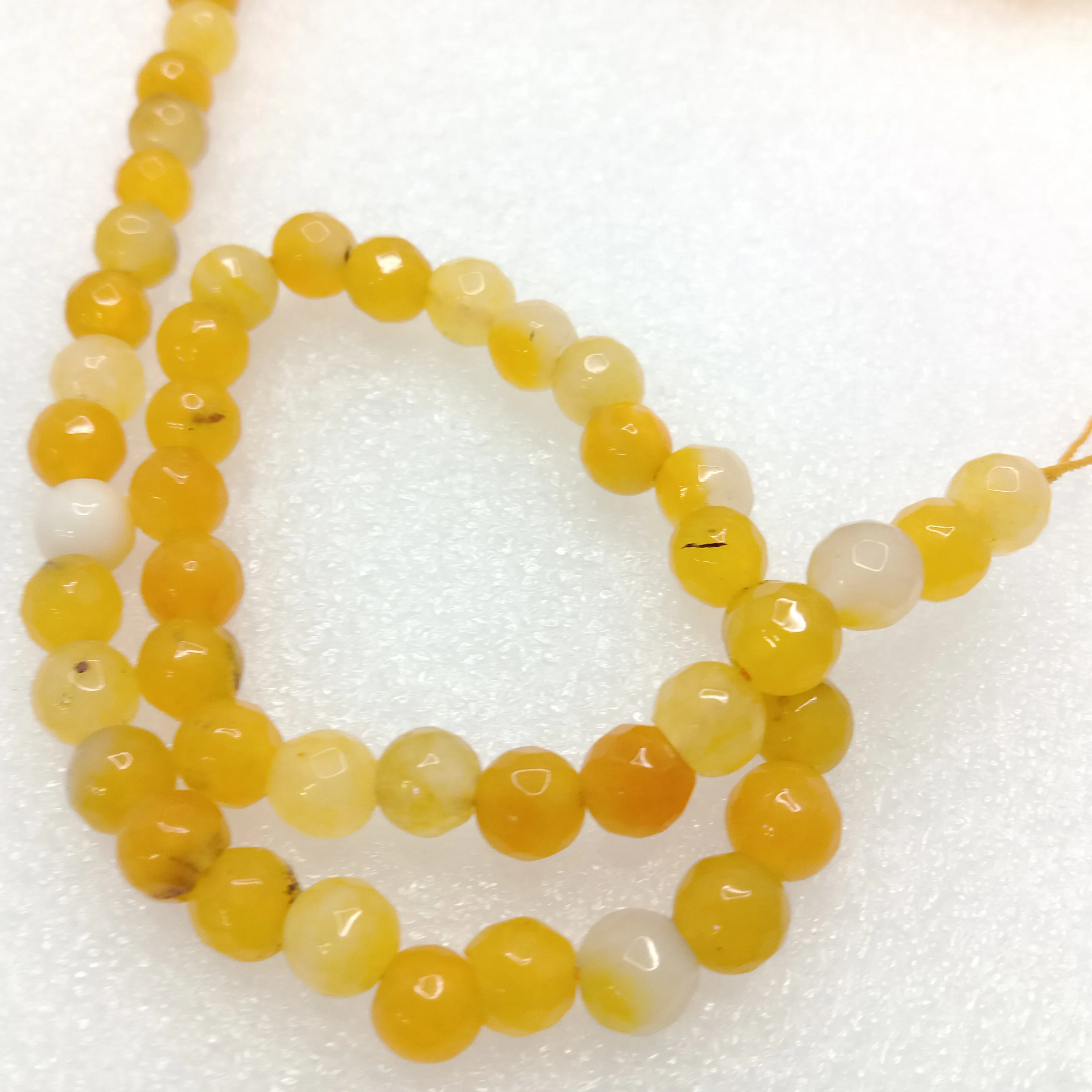 Mix yellow High Quality agate Round Beads 6mm 1 string(60pcs