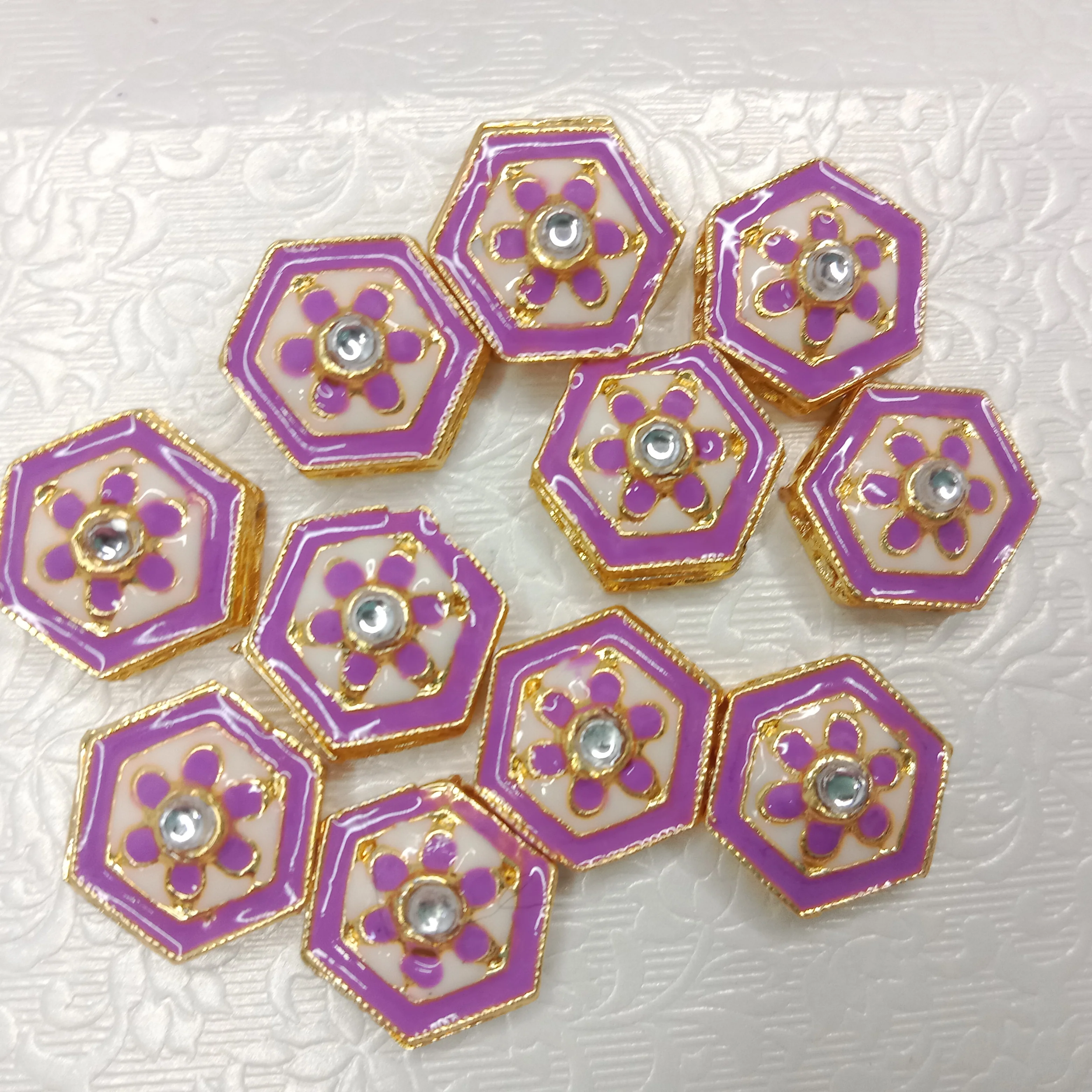 Meenakari kundan connectors 20pcs