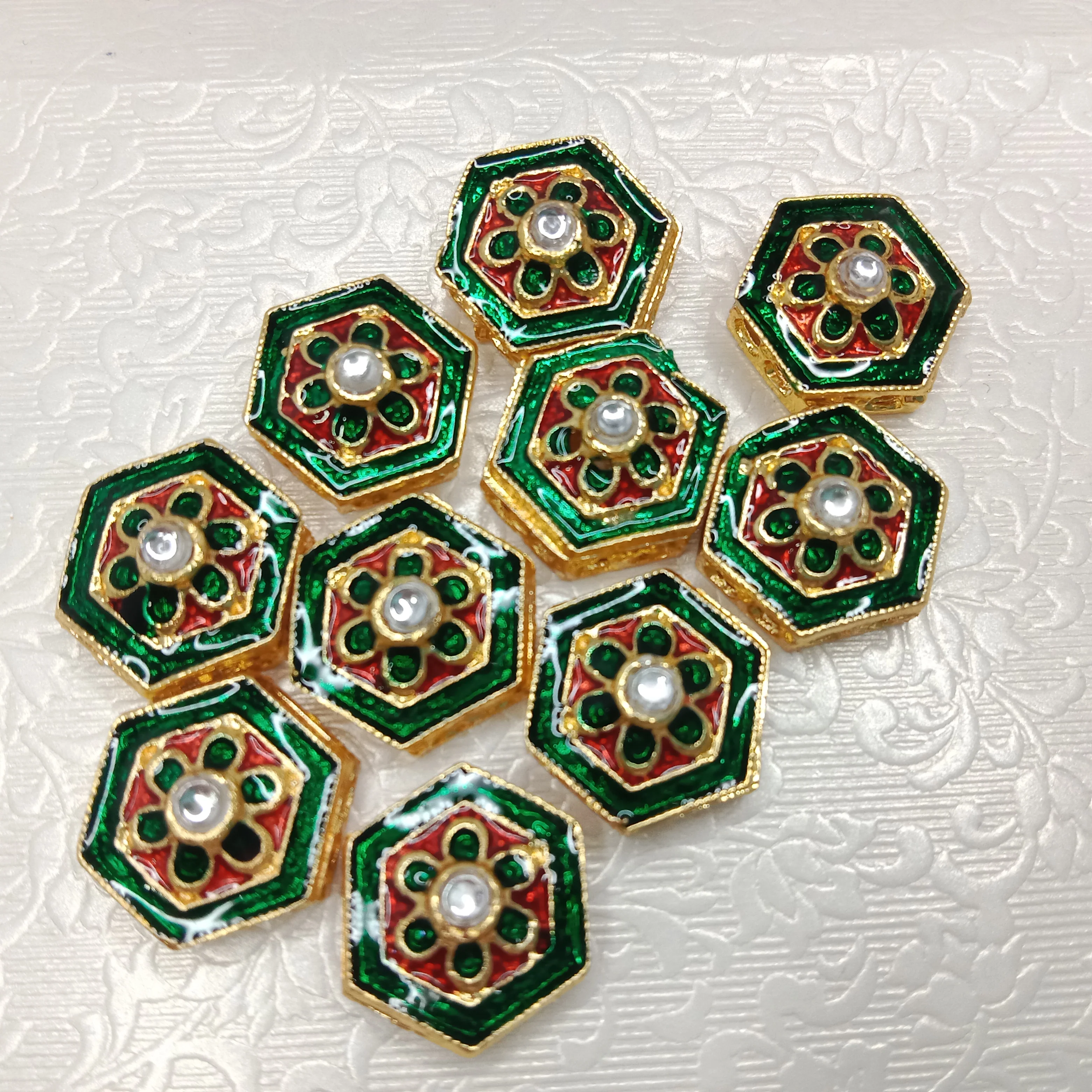 Meenakari kundan connectors 20pcs