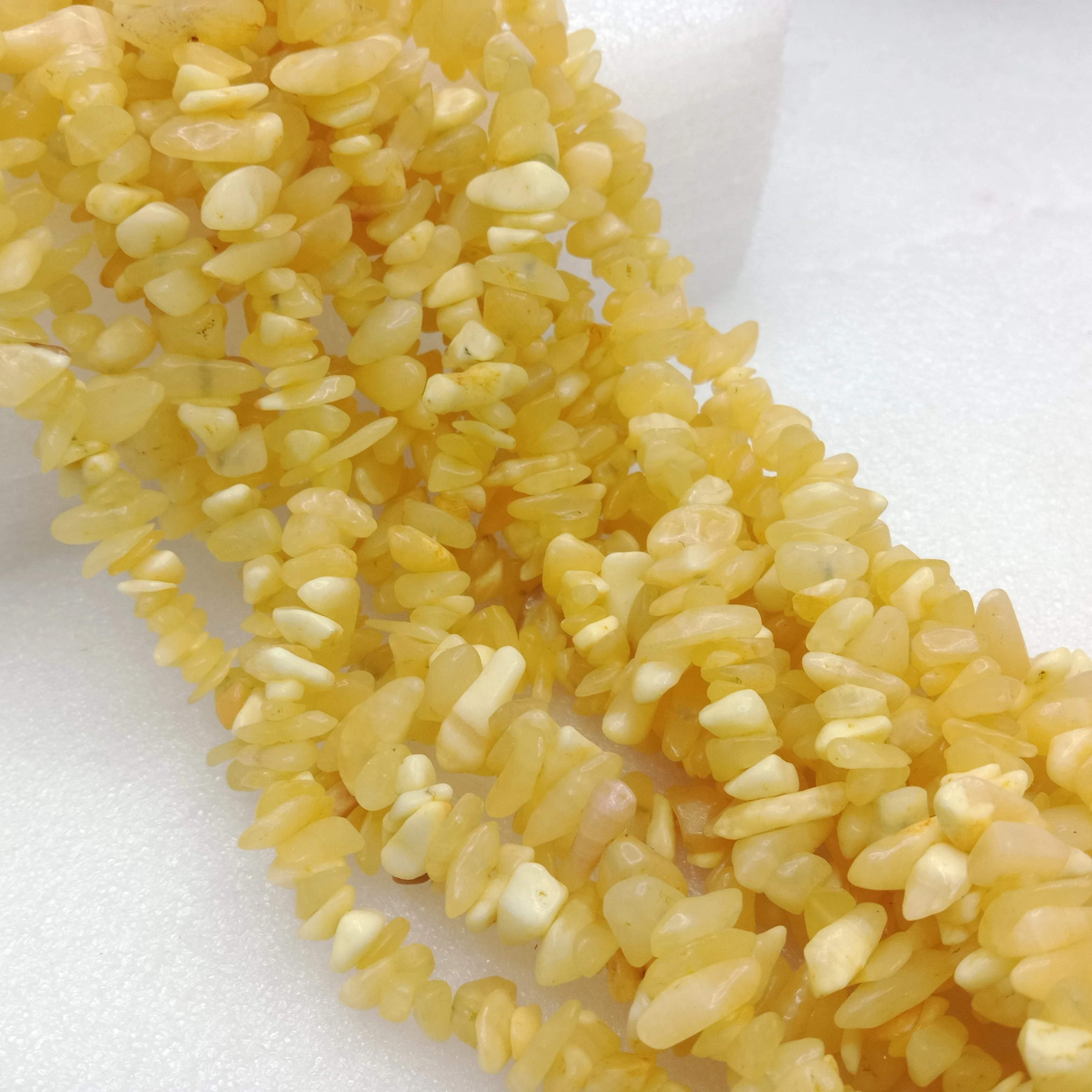 Honey calcite Uncut stone beads 1 string