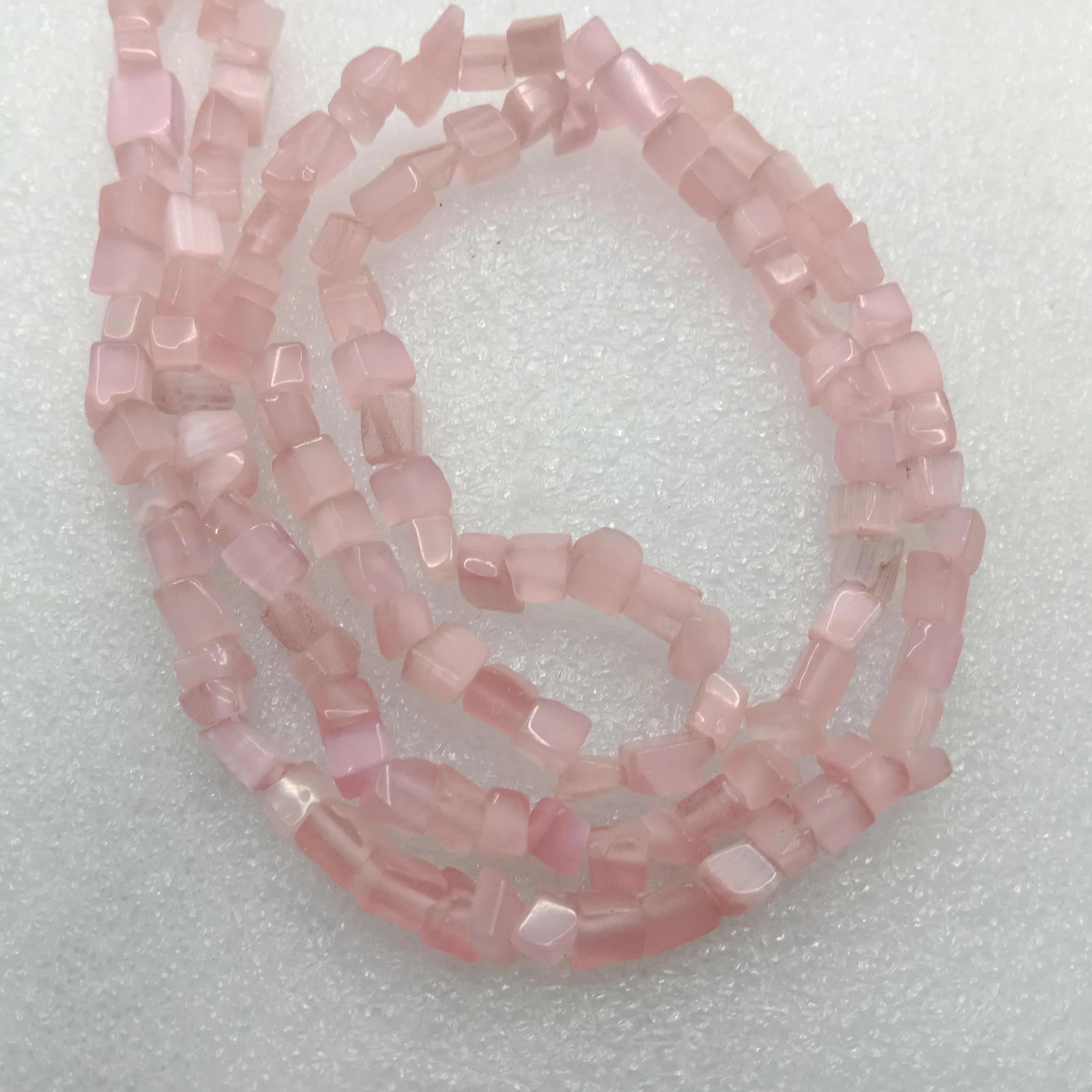 Sea pink Uncut monalisha stone beads 1 string