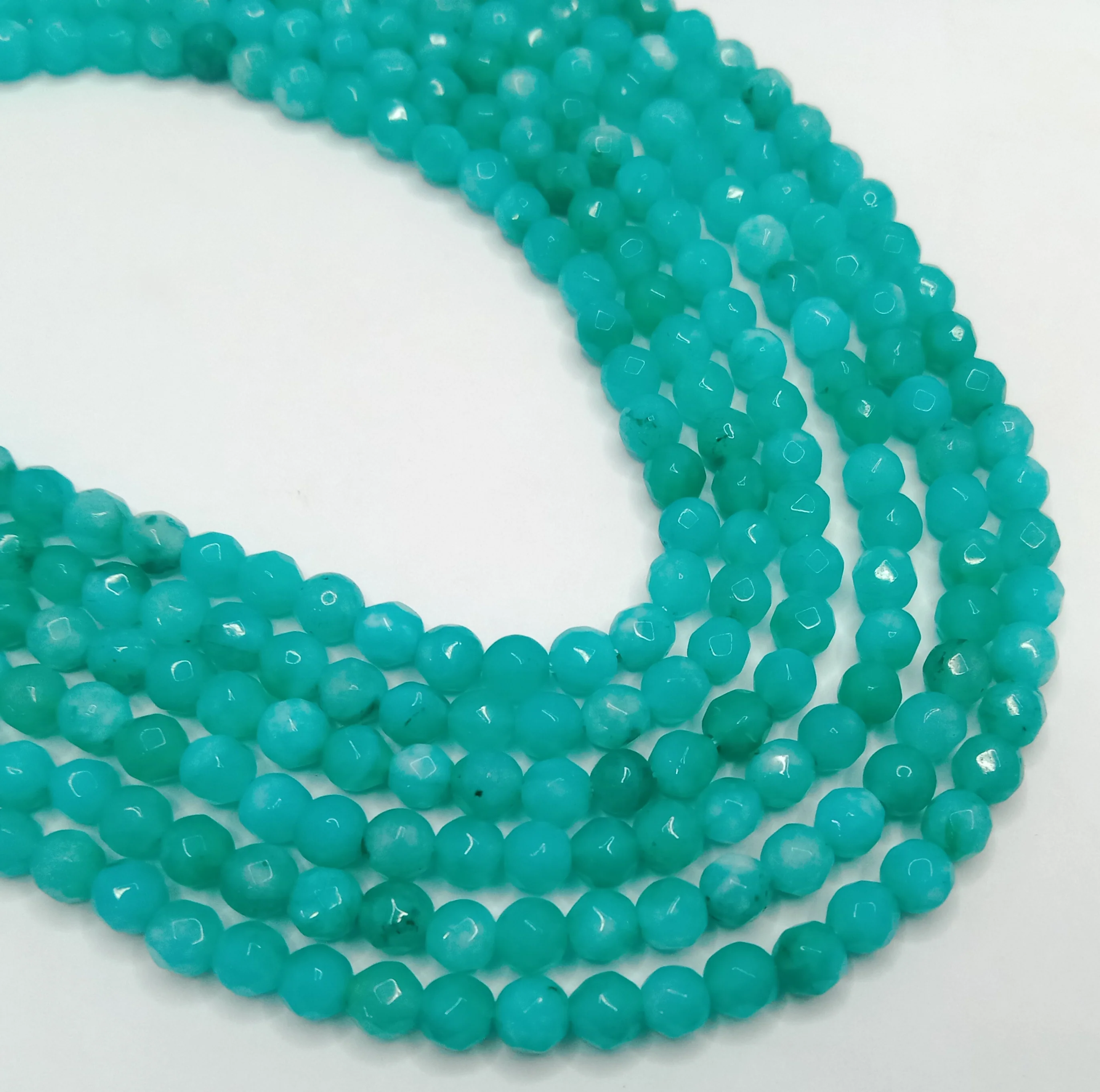 Sea Green High Quality agate Round Beads 4mm 1 string