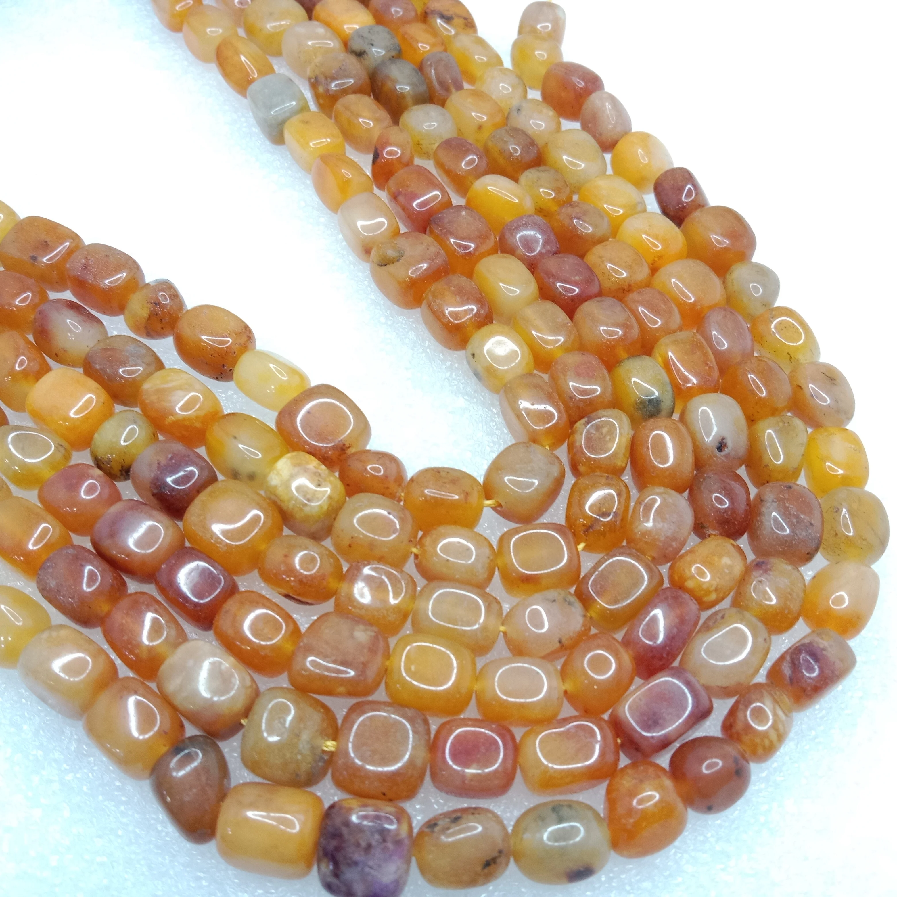 Carnelian High quality tumble stone beads 1 string