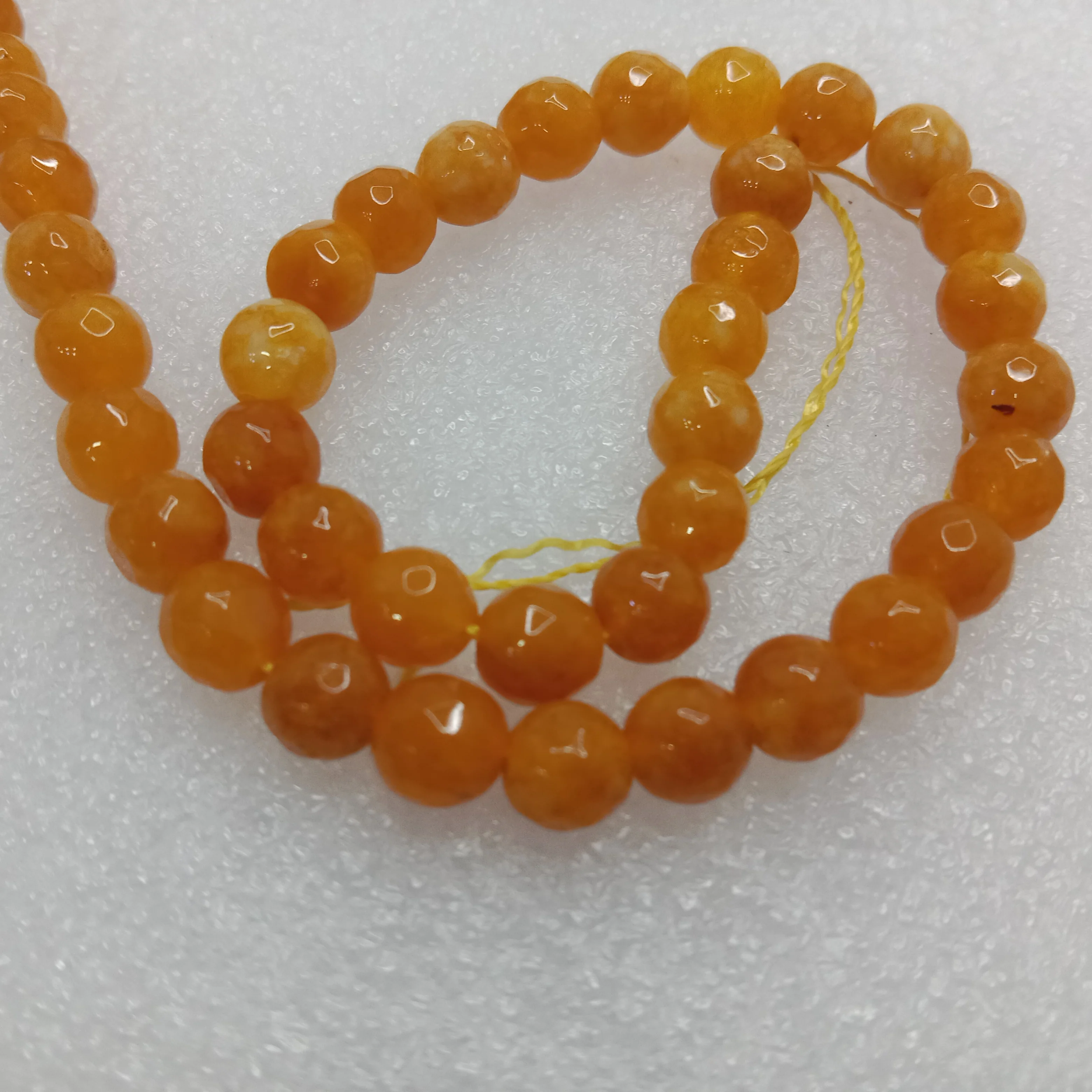 Golden yellow High Quality agate Round Beads 6mm 1 string(60pcs)