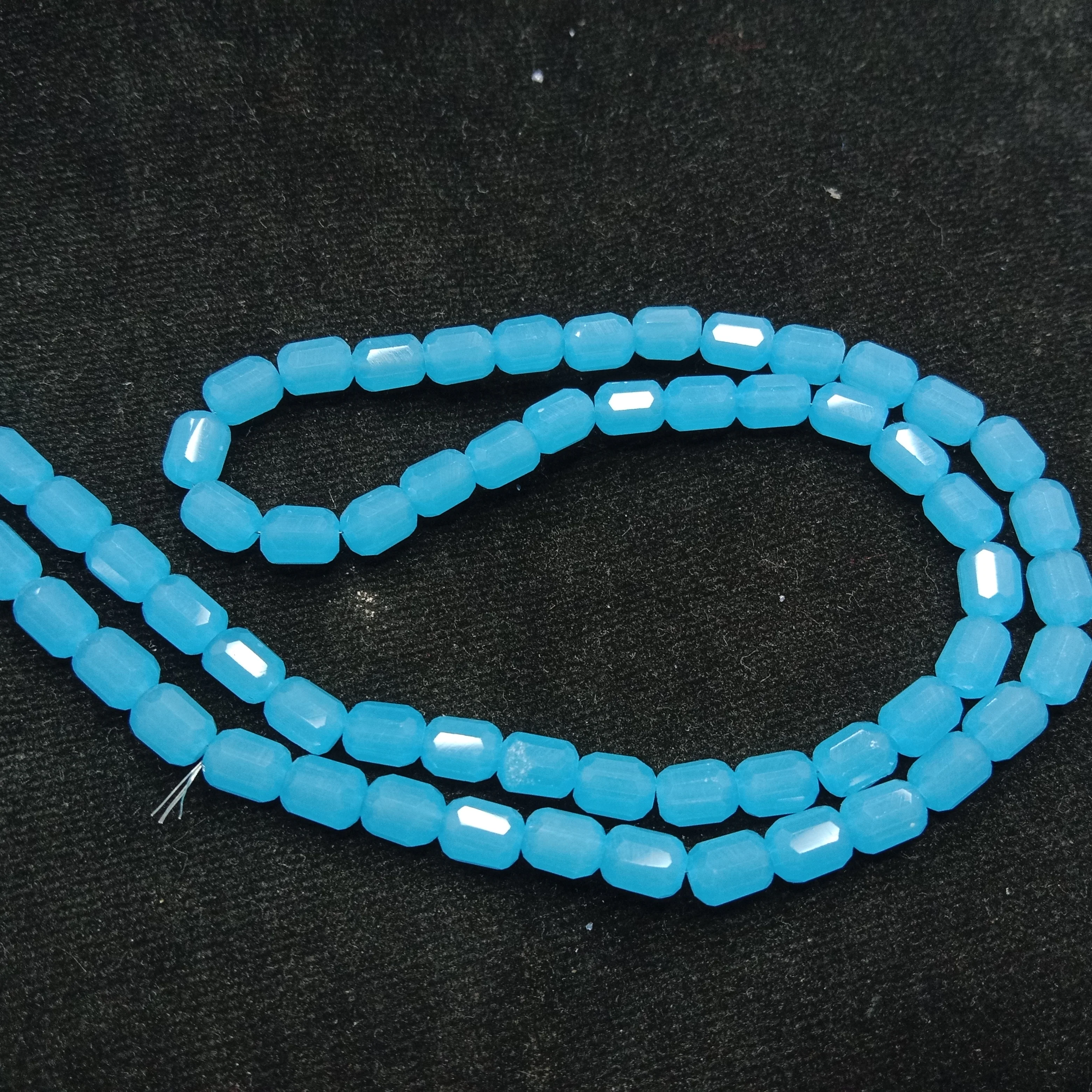 high quality light blue crystal beads 5x5mm 1 string