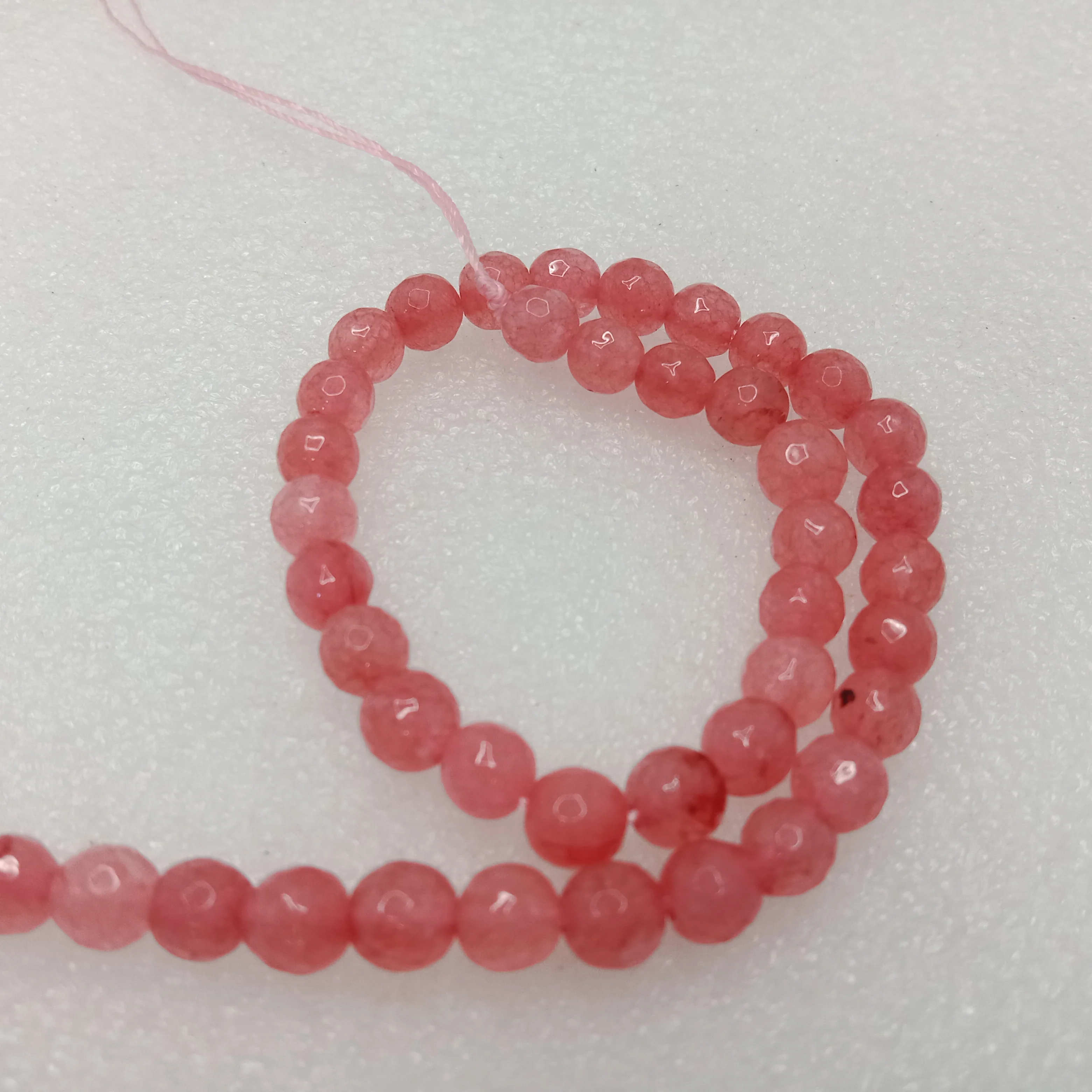 Baby pink High Quality agate Round Beads 6mm 1 string(60pcs)
