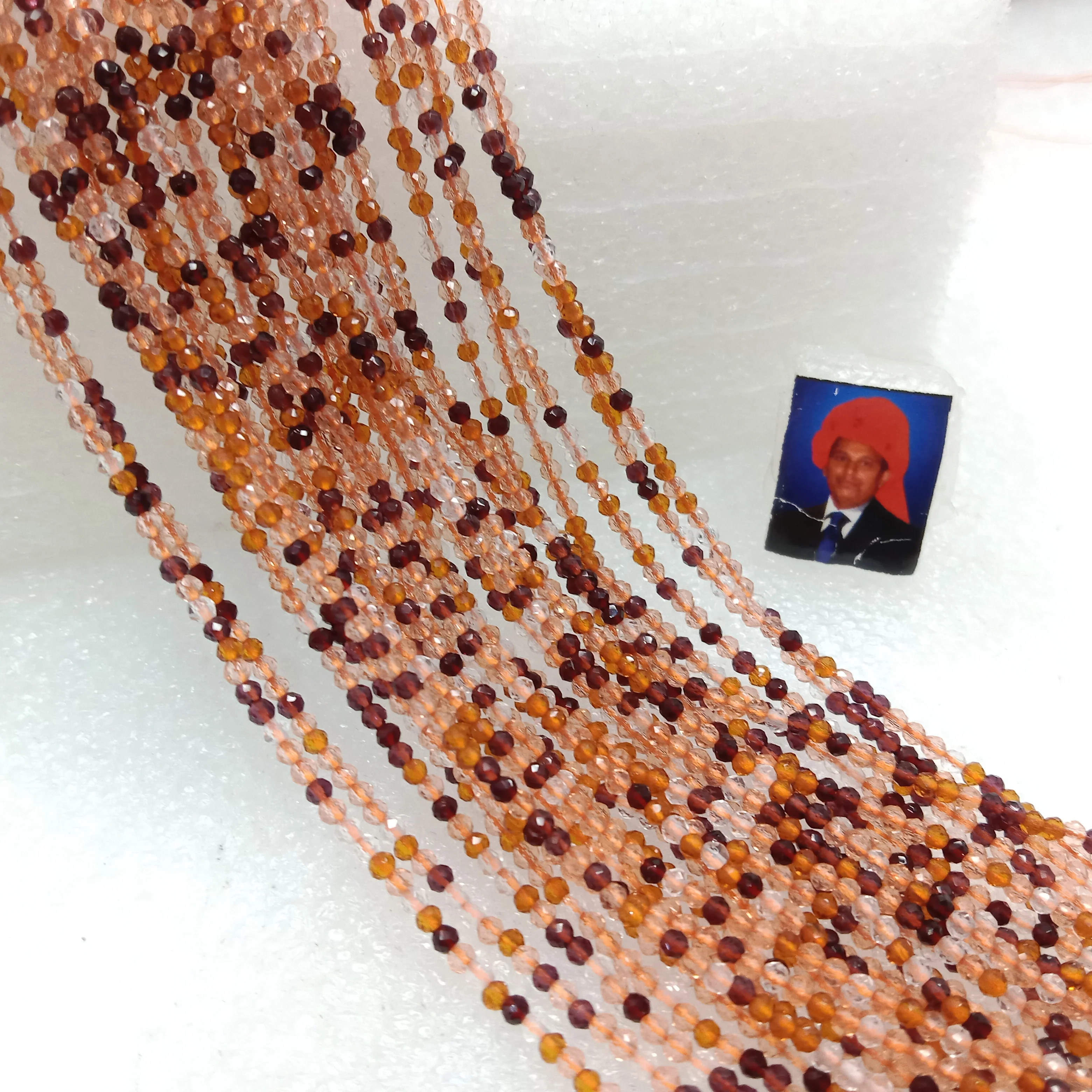 high quality brown shade hydro beads 2mm 1 string