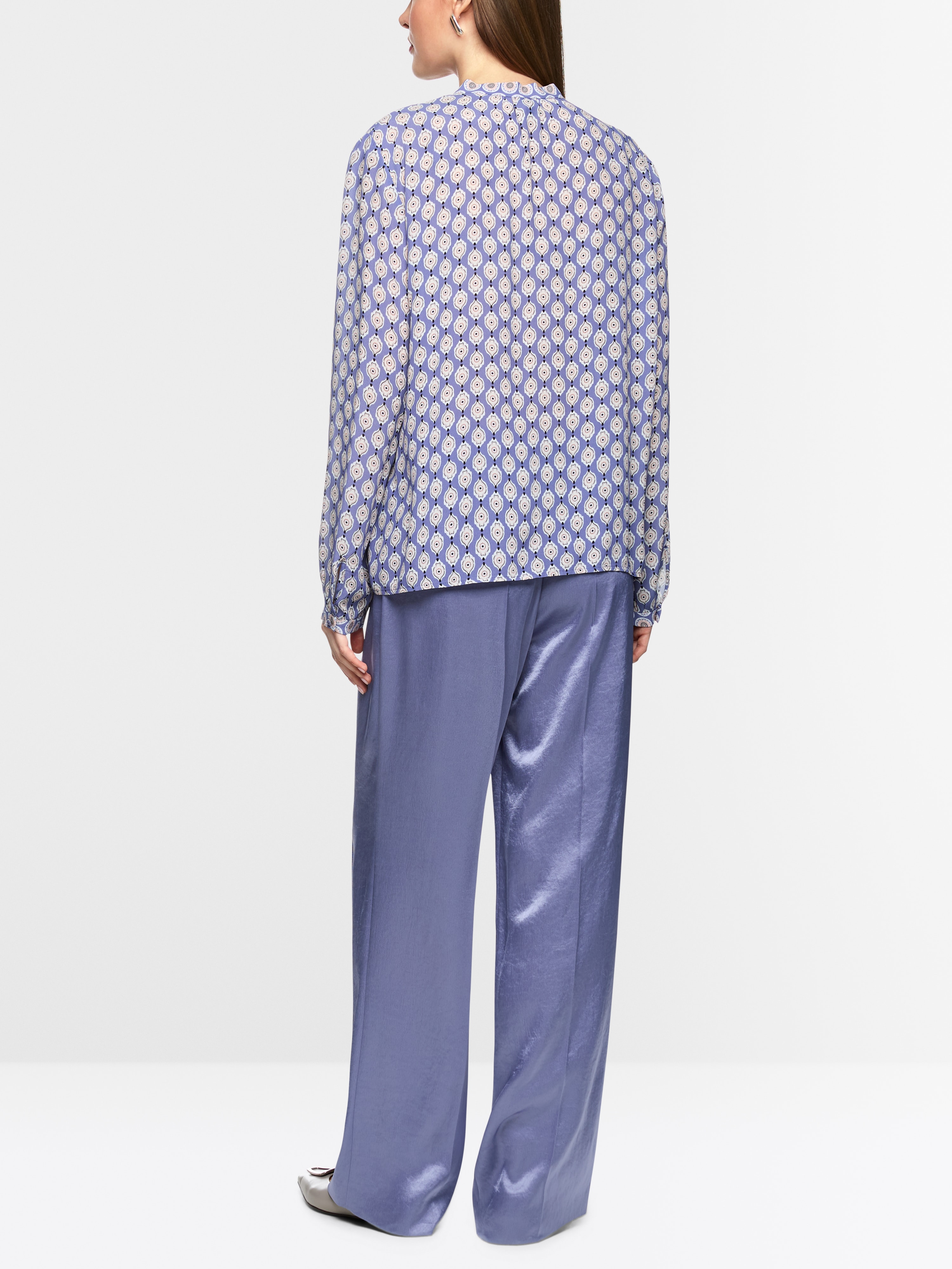 Marc Cain Airy bow blouse with flounce