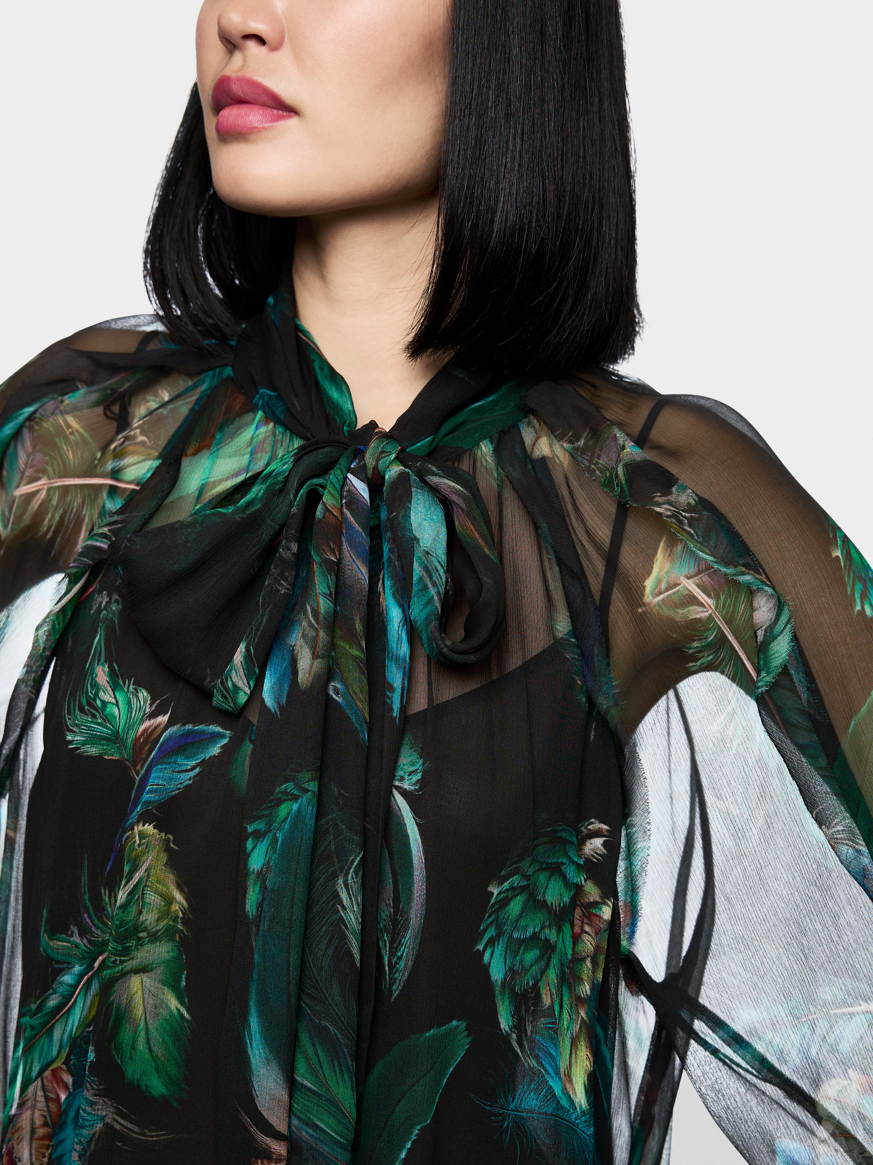Marc Cain Transparent viscose blouse