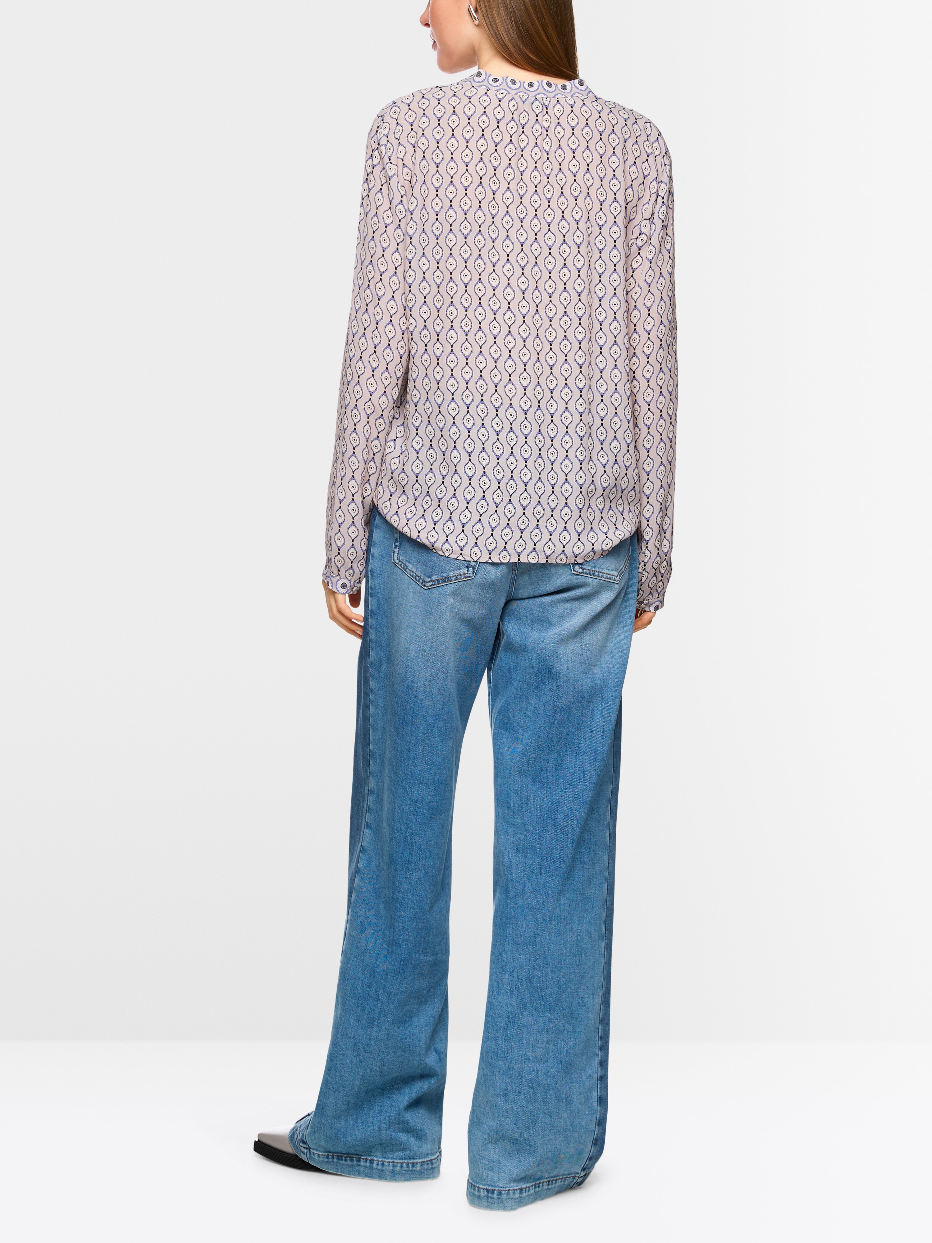 Marc Cain Airy bow blouse with flounce