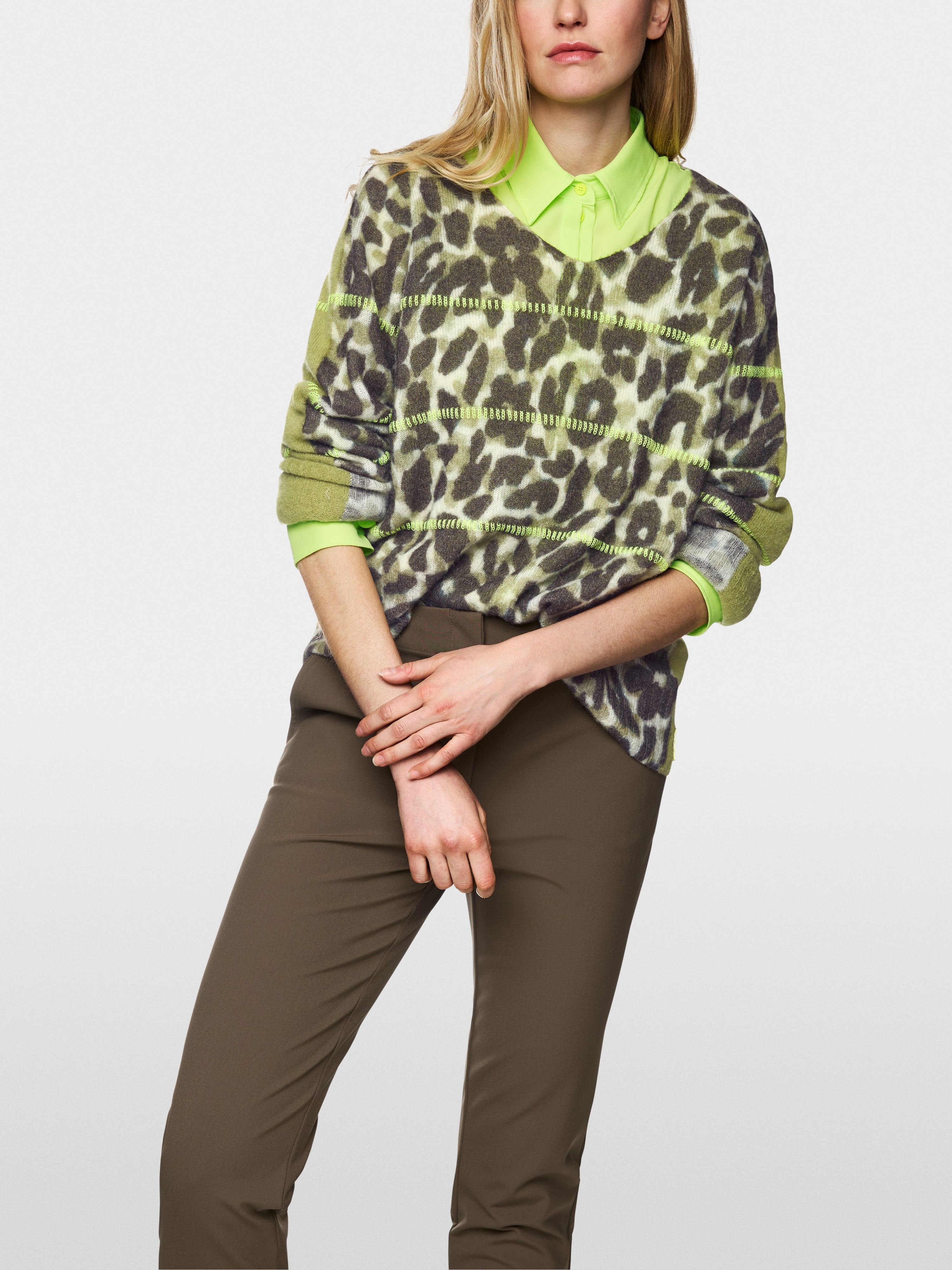 Marc Cain Knitted in Germany fine leo jumper