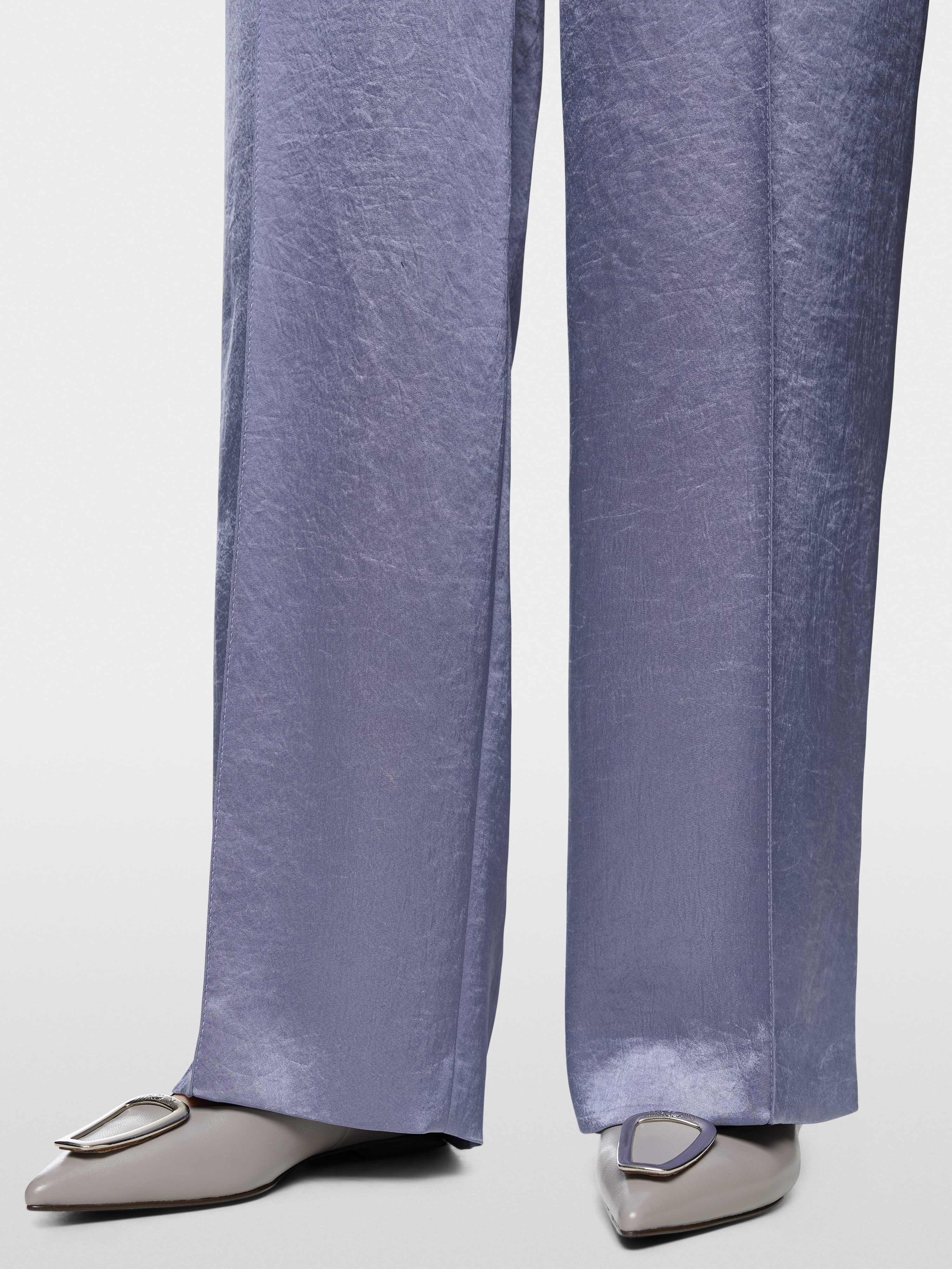 Marc Cain WUKARI trousers in hammered satin