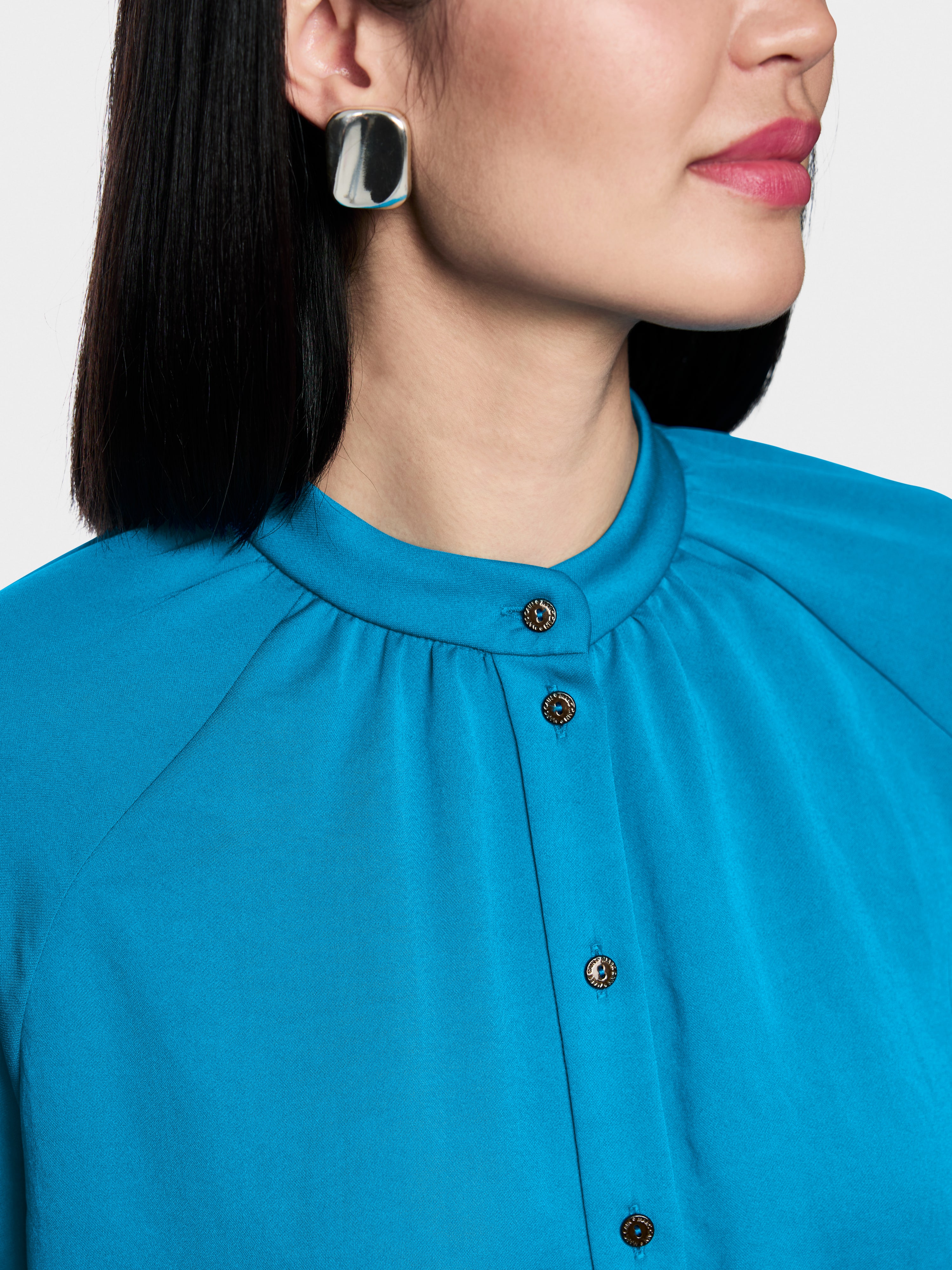 Marc Cain Rethink Together stand-up collar blouse