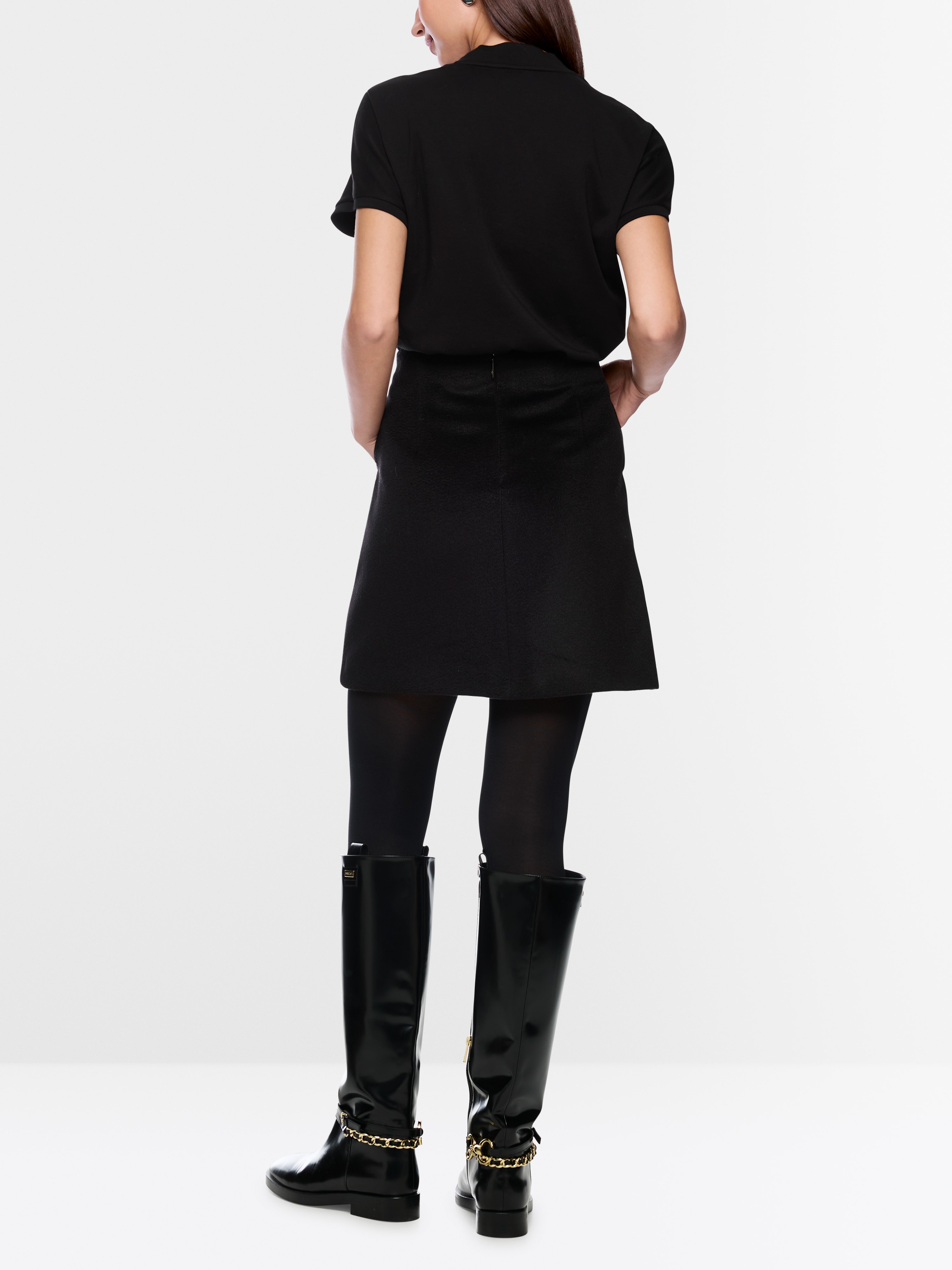Marc Cain Cotton shirt with feather print