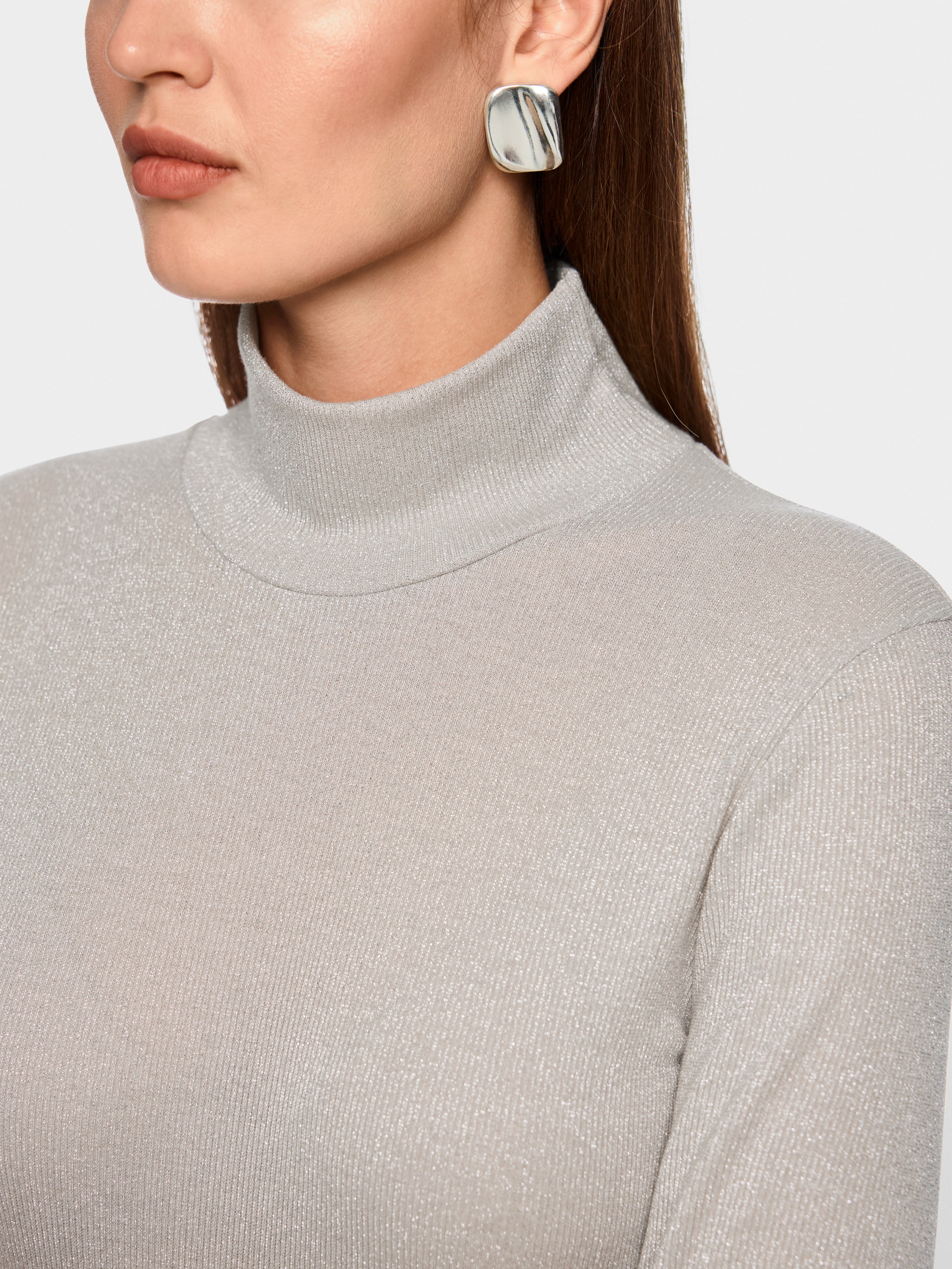 Marc Cain Slim-fit lurex long-sleeved top