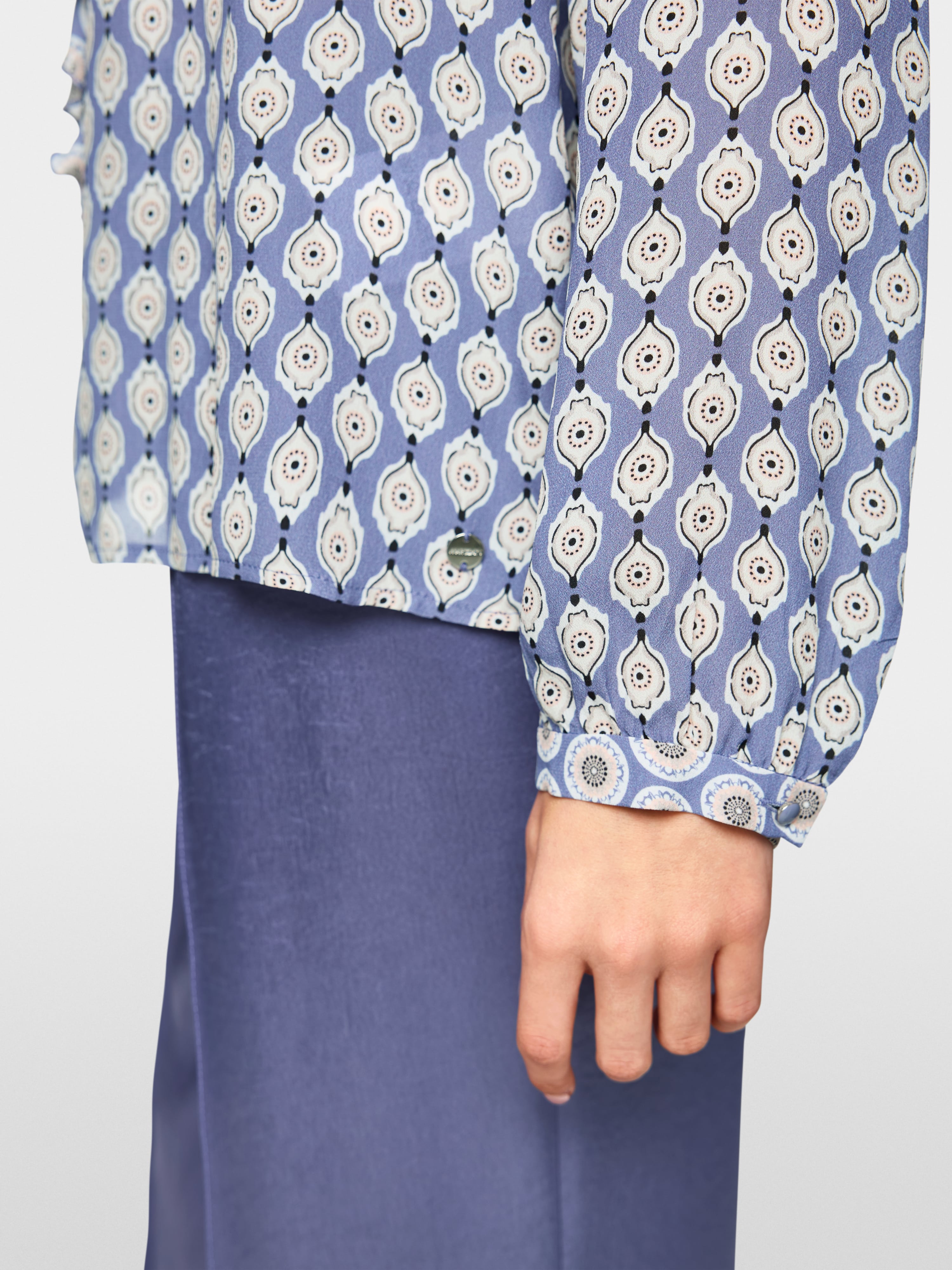 Marc Cain Airy bow blouse with flounce