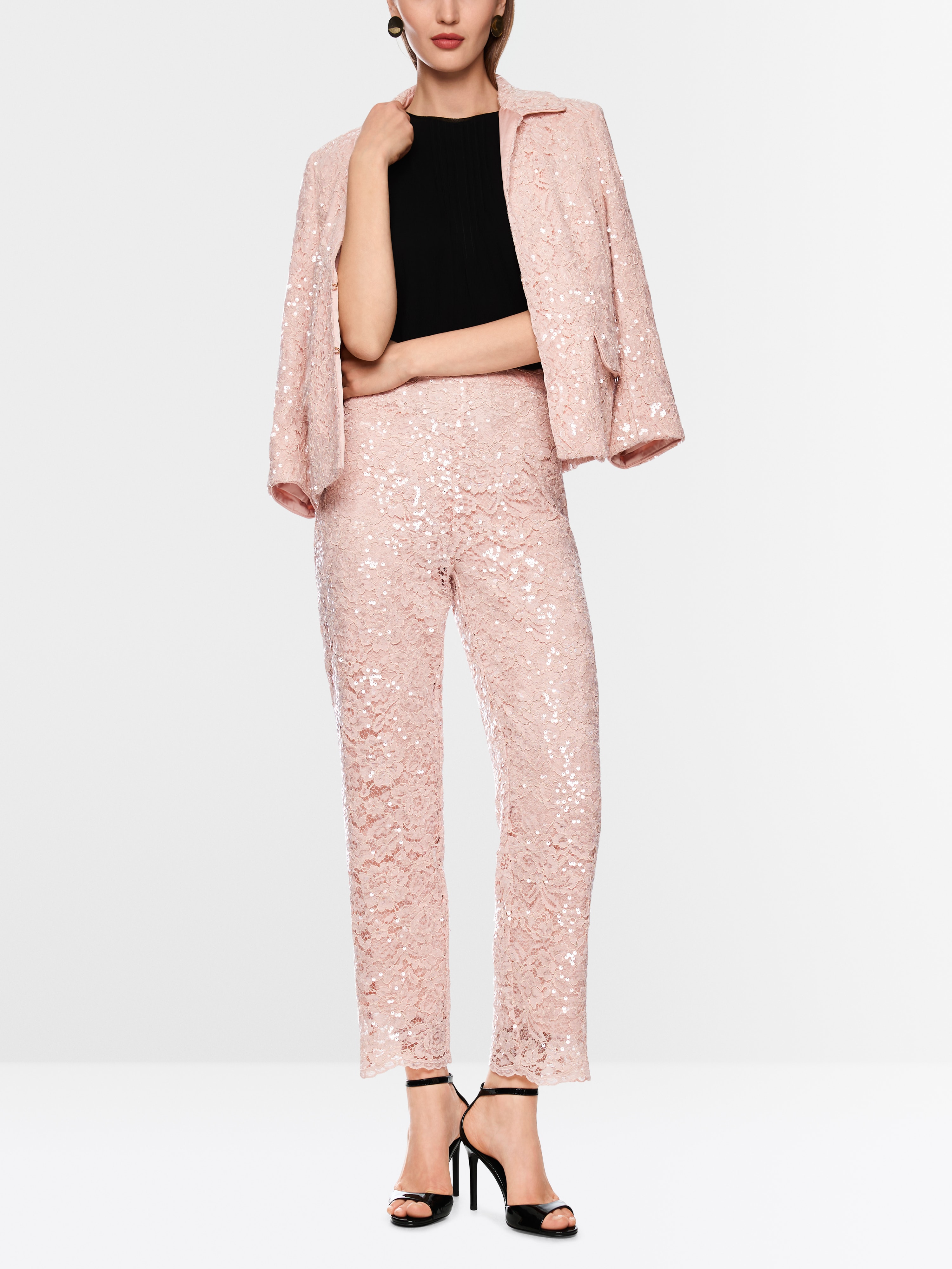 Marc Cain FRIA trousers with sequins and lace