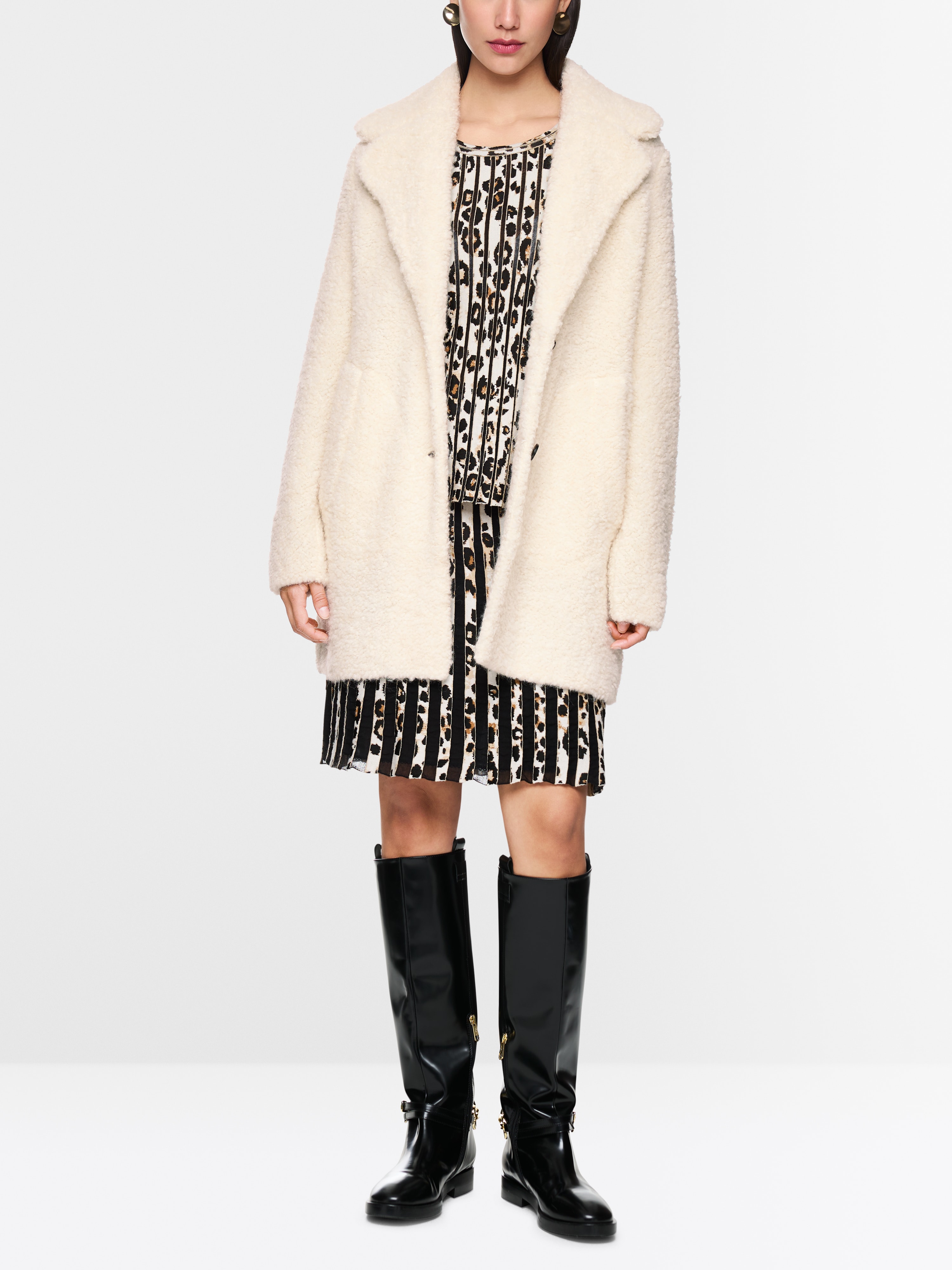 Marc Cain Knitted in Germany bouclé short coat