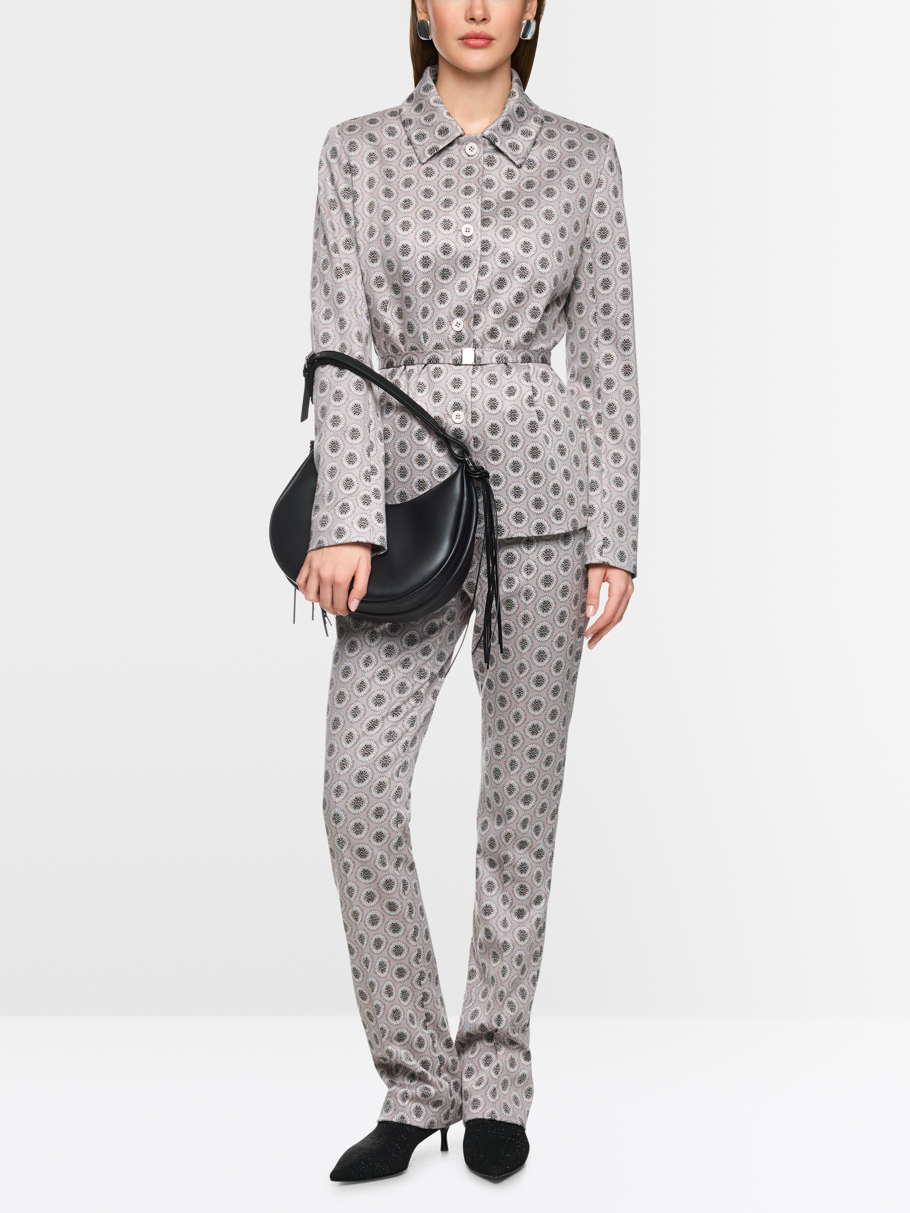 Marc Cain Box jacket with waist belt