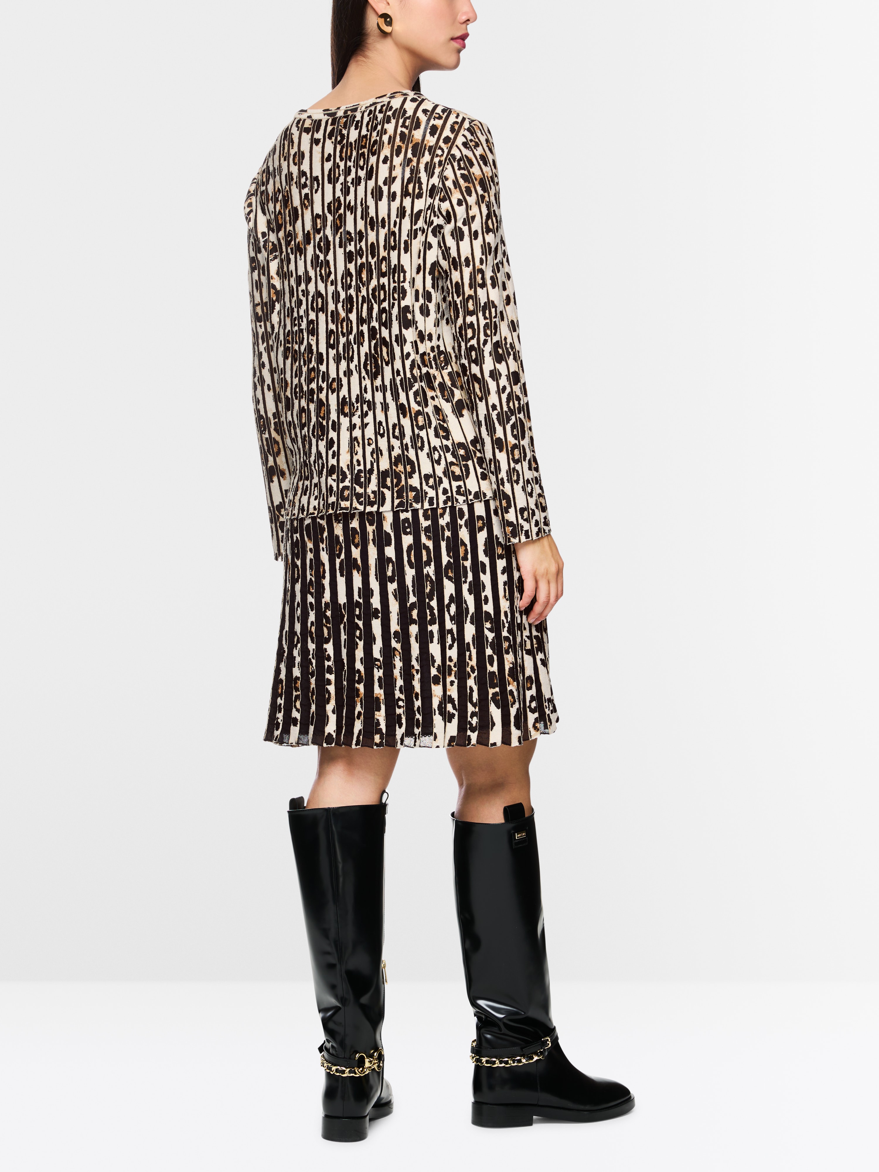 Marc Cain Knitted in Germany striped leo jumper