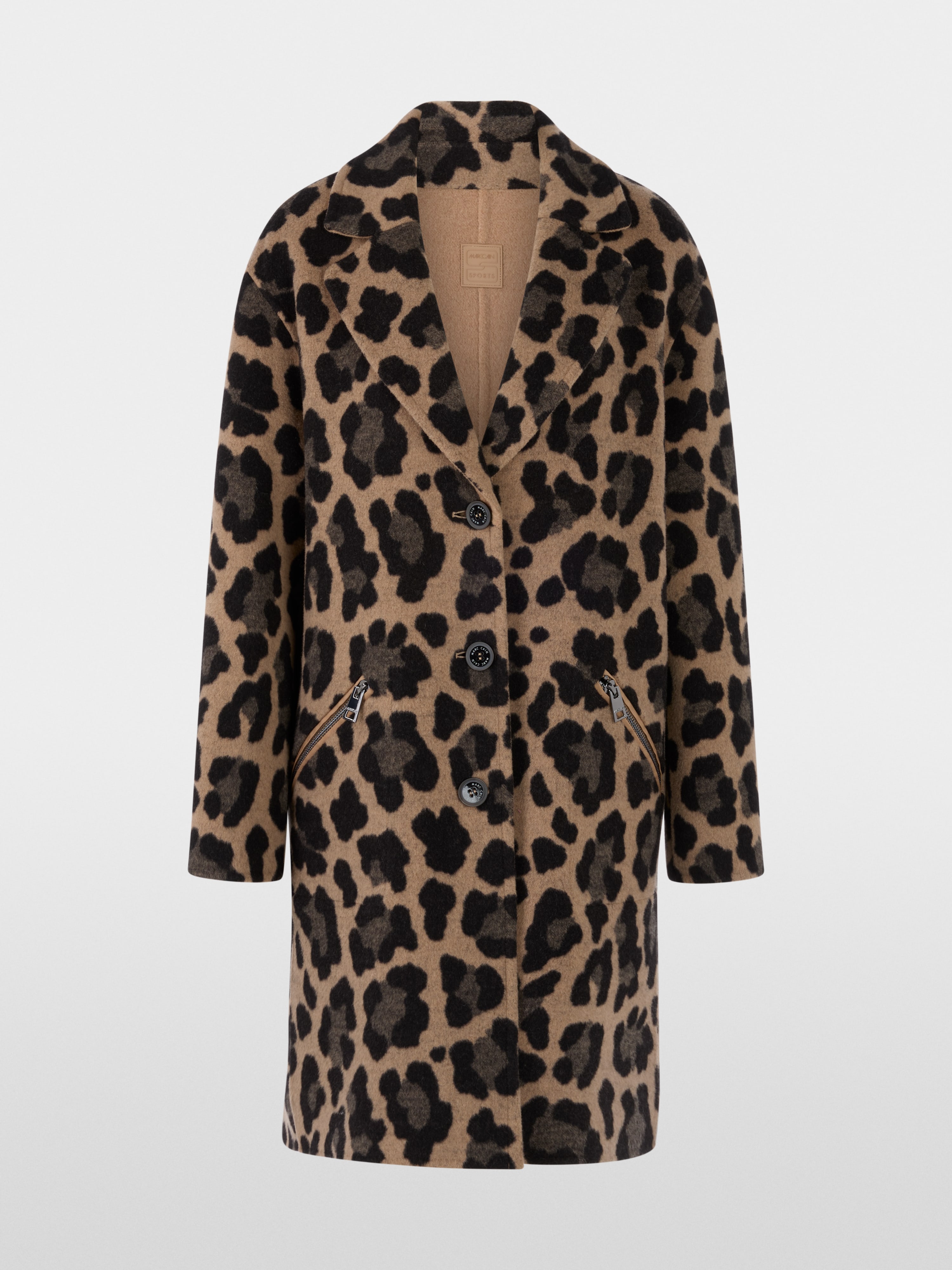 Marc Cain Reversible coat with leopard print
