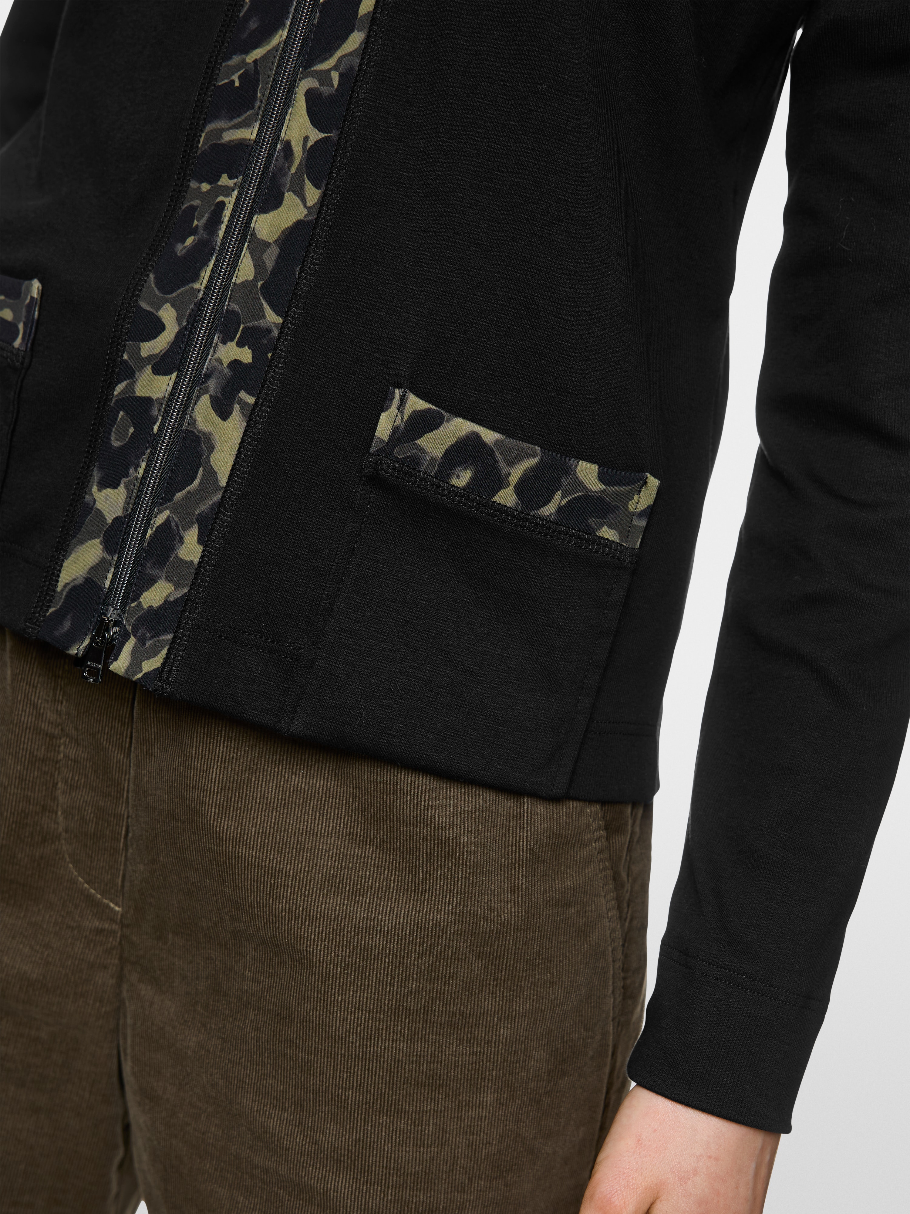 Marc Cain Jersey jacket with cube print details