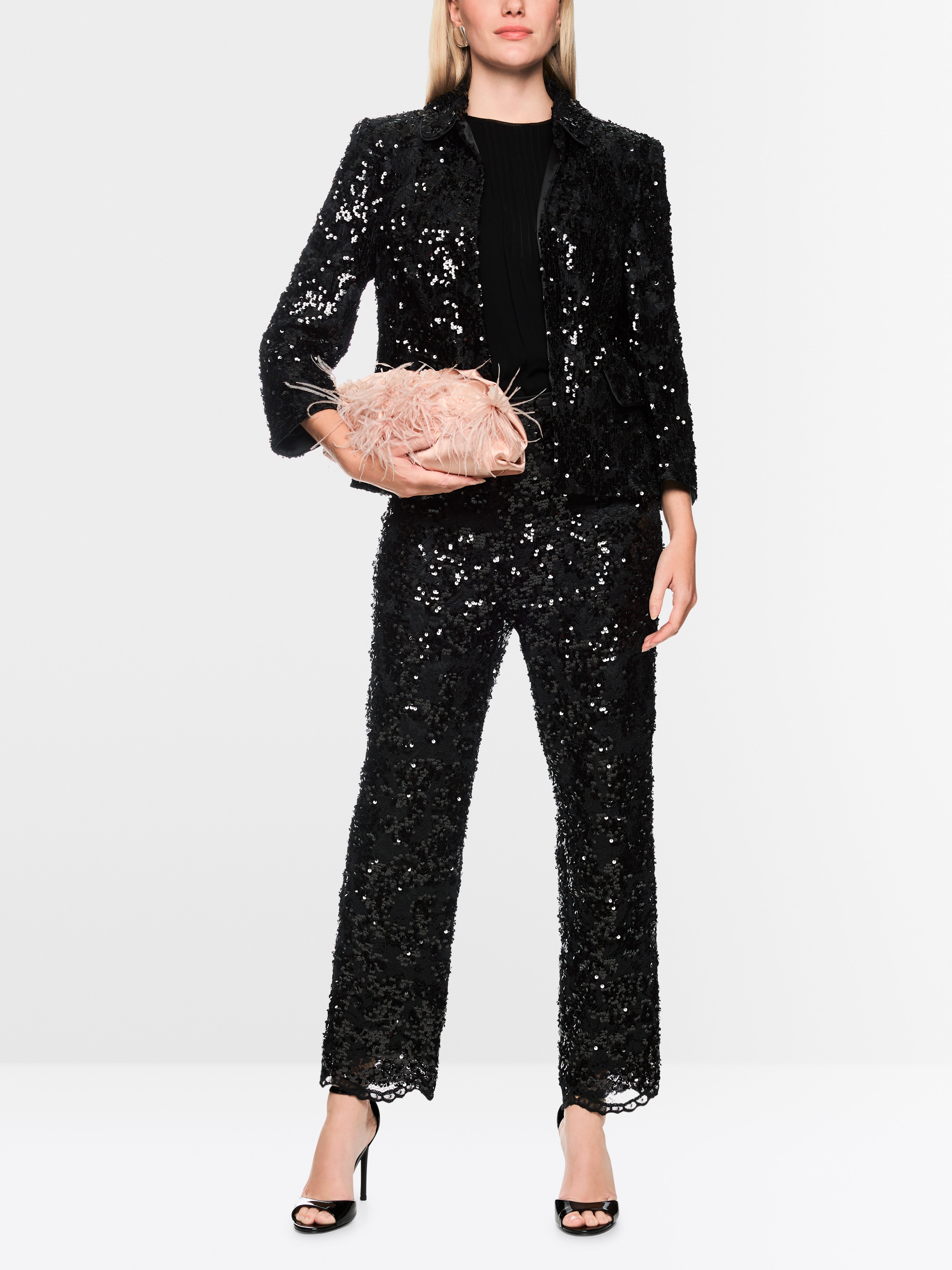 Marc Cain FRIA trousers with sequins and lace