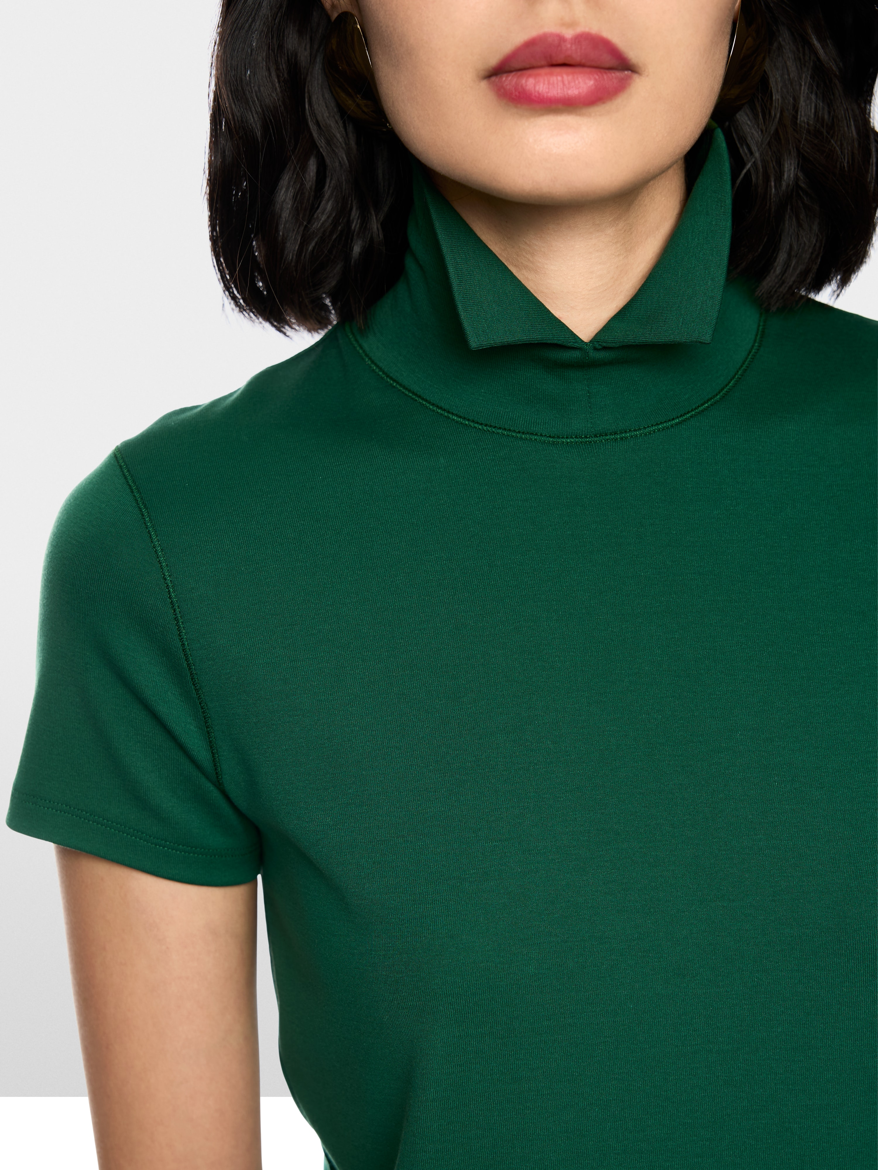Marc Cain T-shirt with slit mock neck