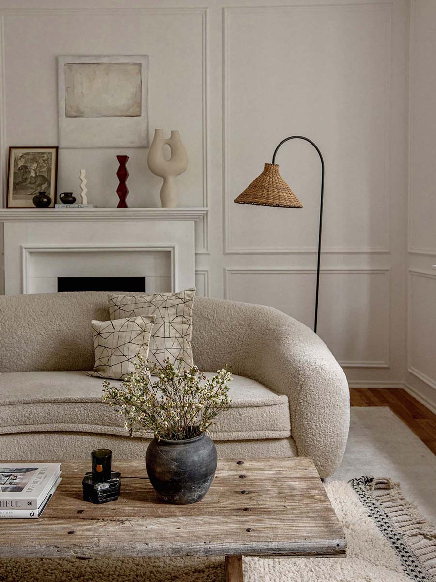 Stehlampe Clara Rattan