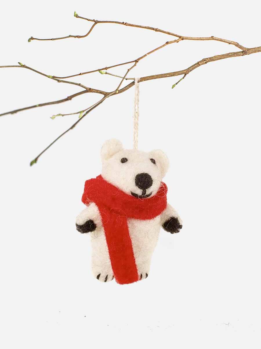 Weihnachtsanhänger Bär aus Filz