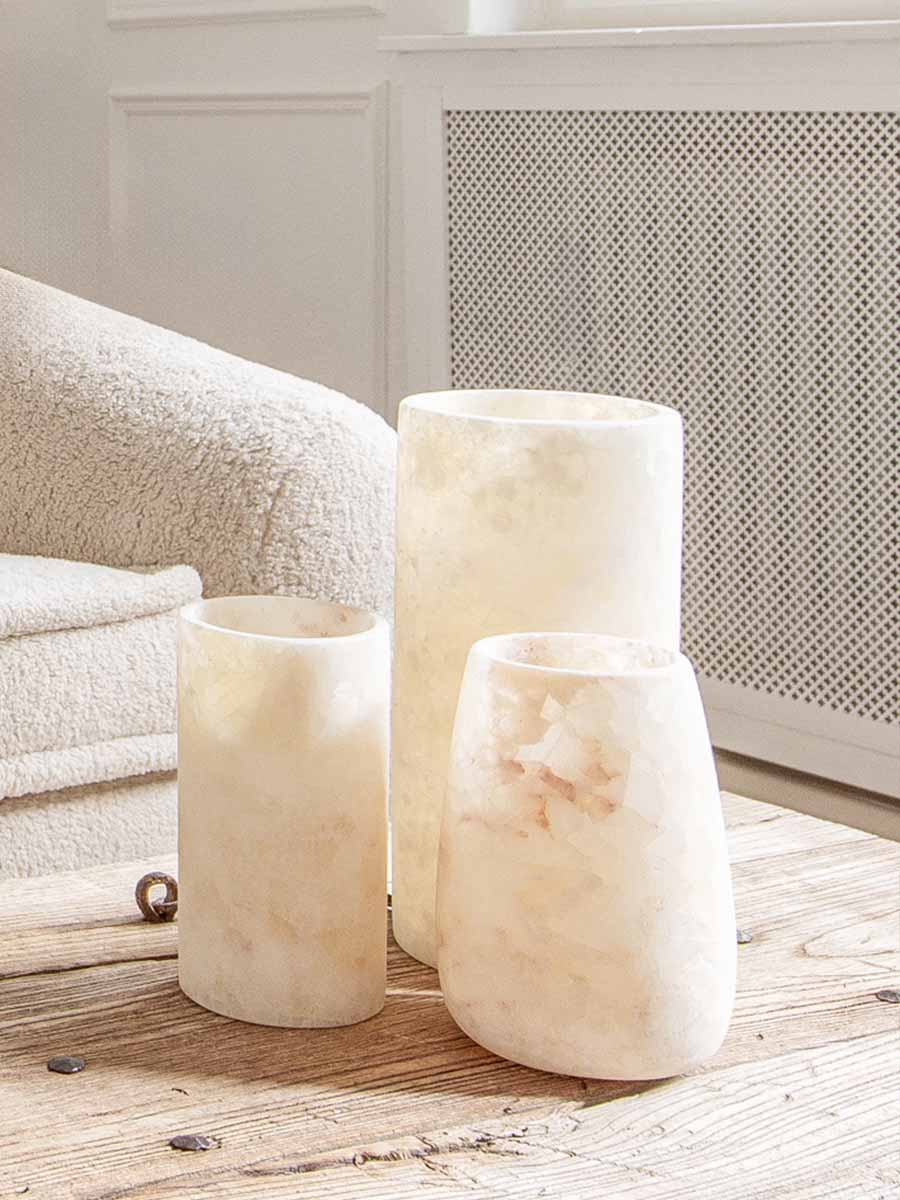 Alabaster Kerzenhalter