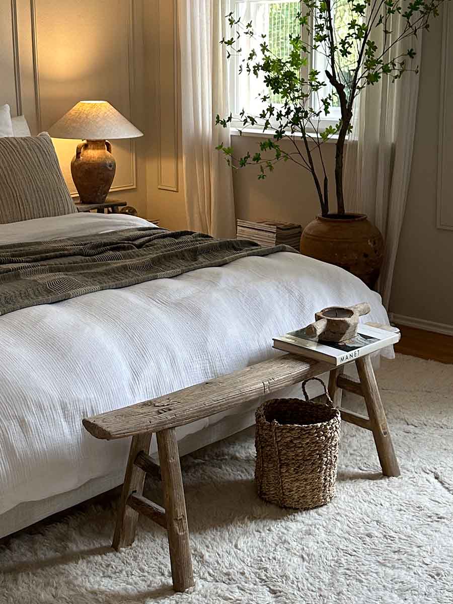 Rustikale Holzbank vintage